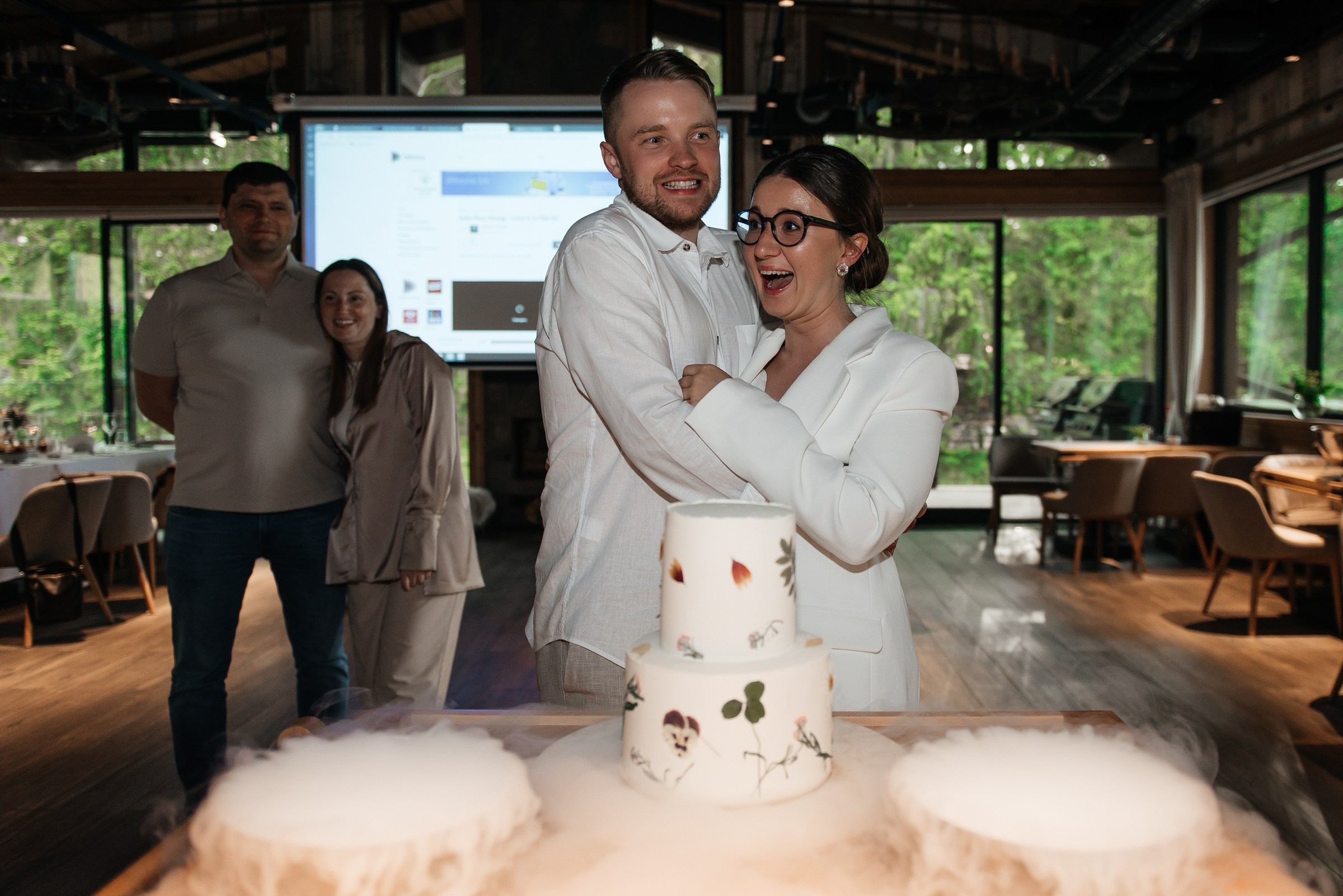 свадебный ужин в ресторане Чаща в Охта парке