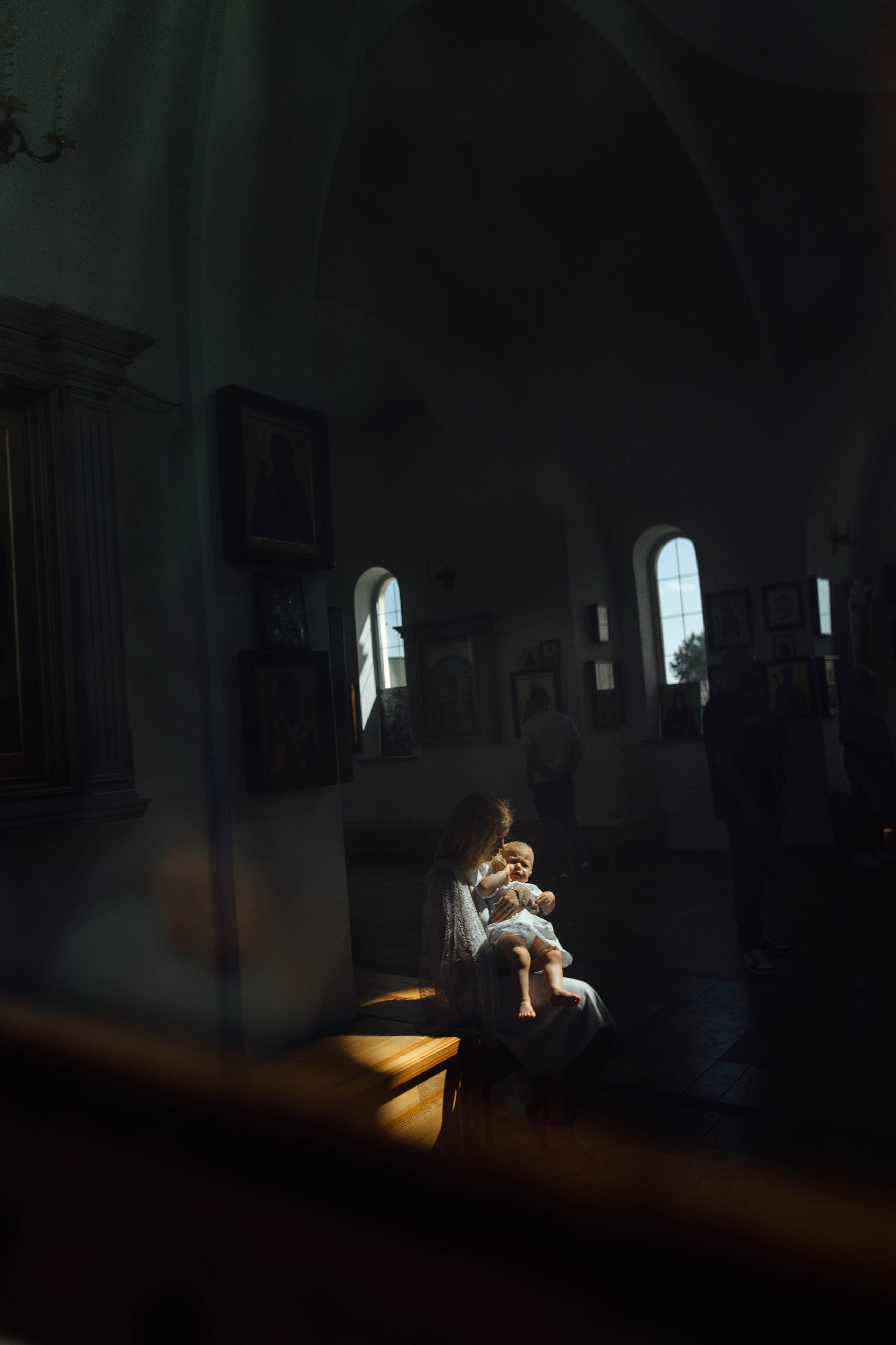 Крещение Энвера (Михаила), д. Колядищи, храм Успения Пр. Богородицы, август 2025