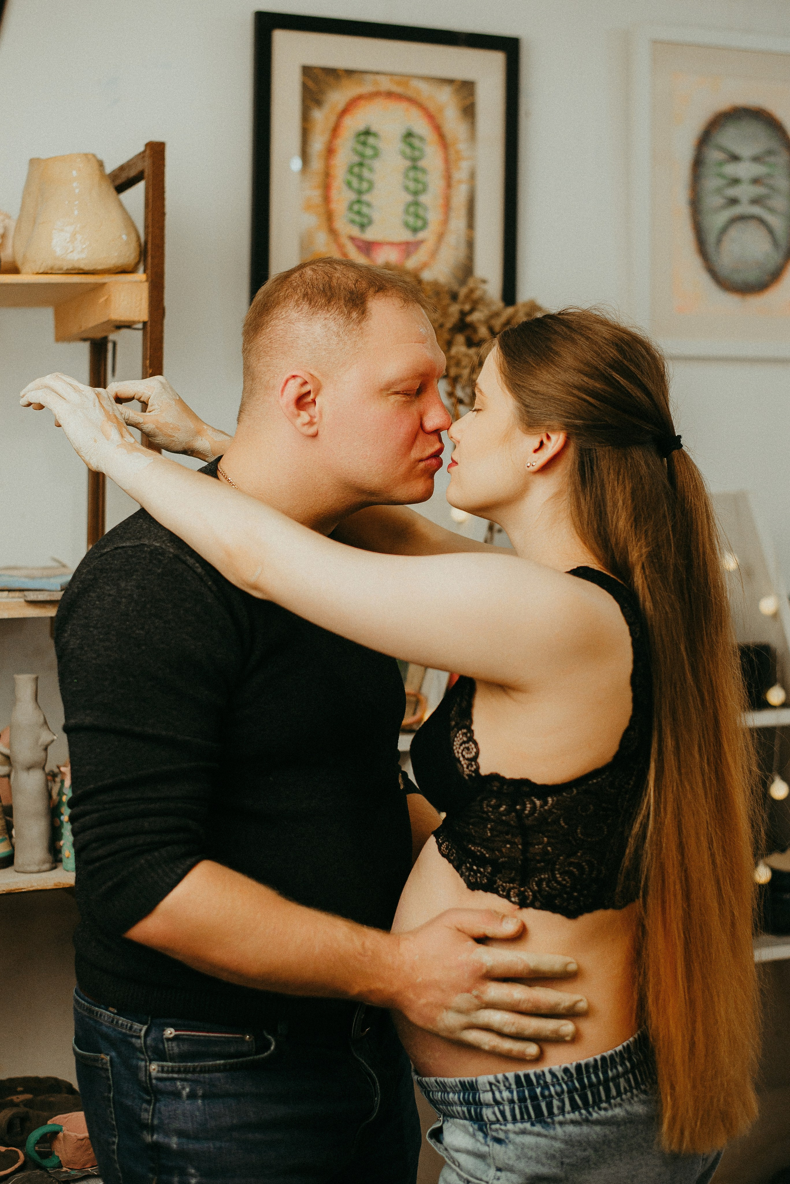 Троицкие в гончарной мастерской. Семейный и детский фотограф Иваново Ксения Азаренкова