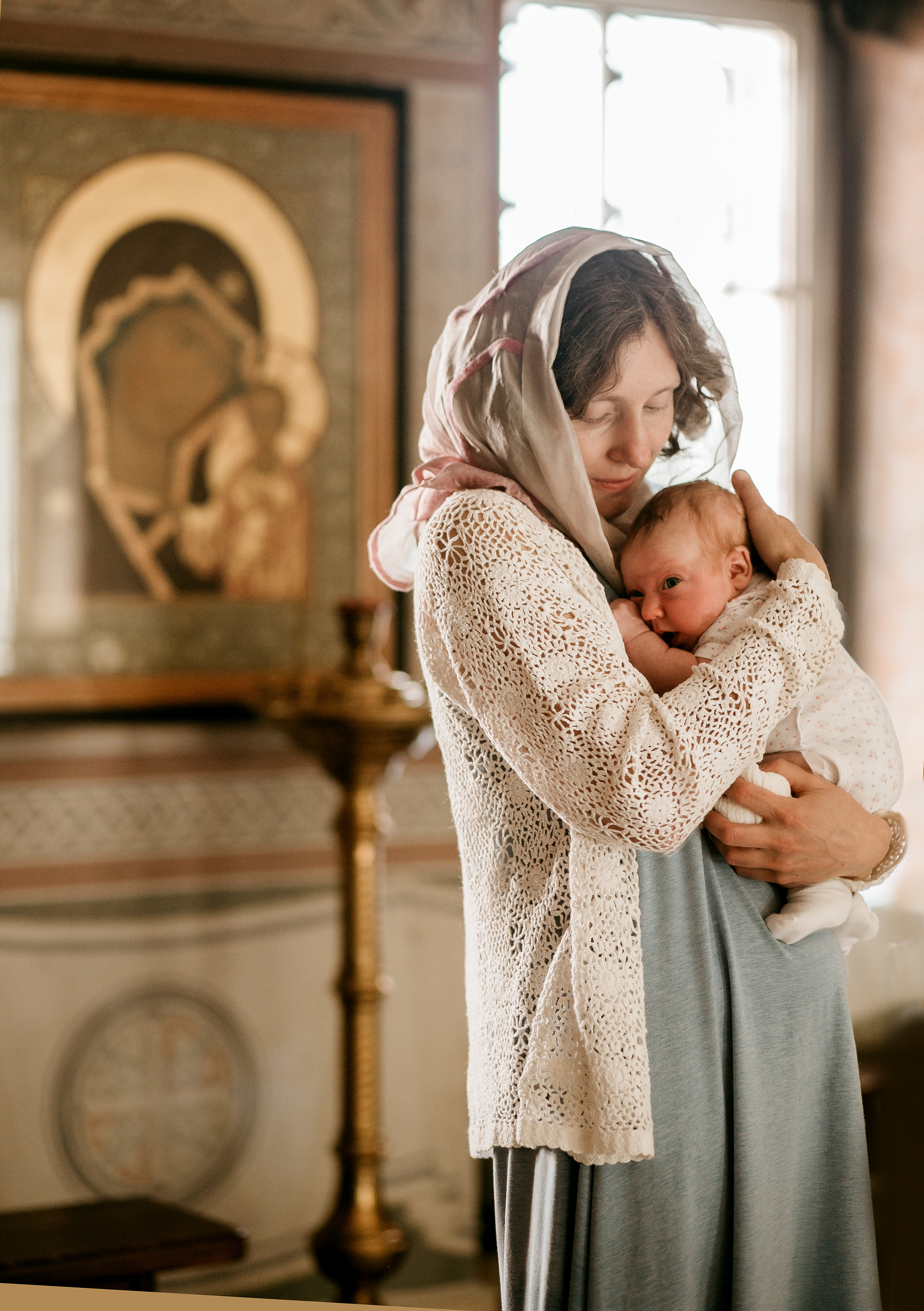Крещение в храме с. Луцино. Фотограф Олеся Бакалина