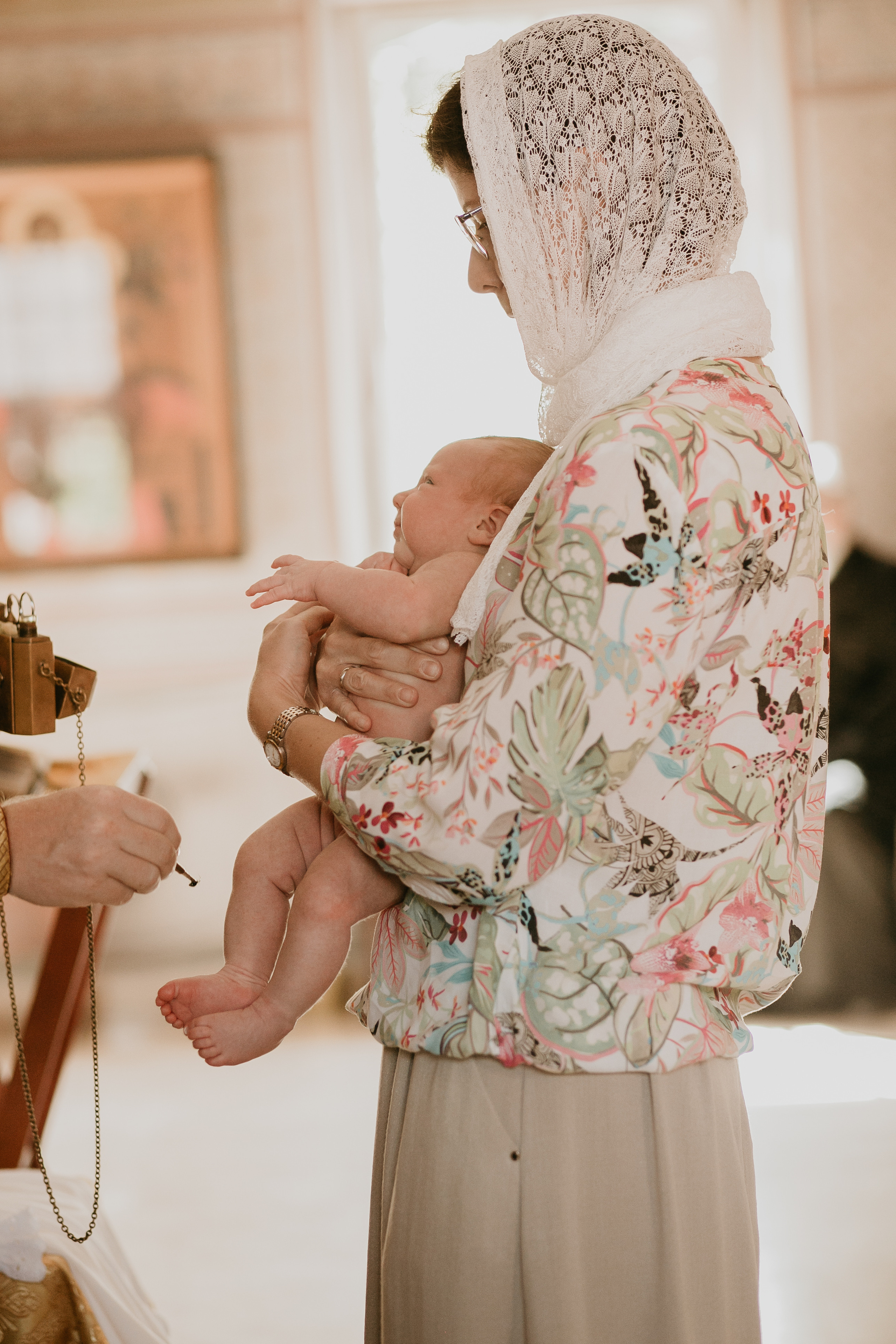 Крещение в храме с. Луцино. Фотограф Олеся Бакалина