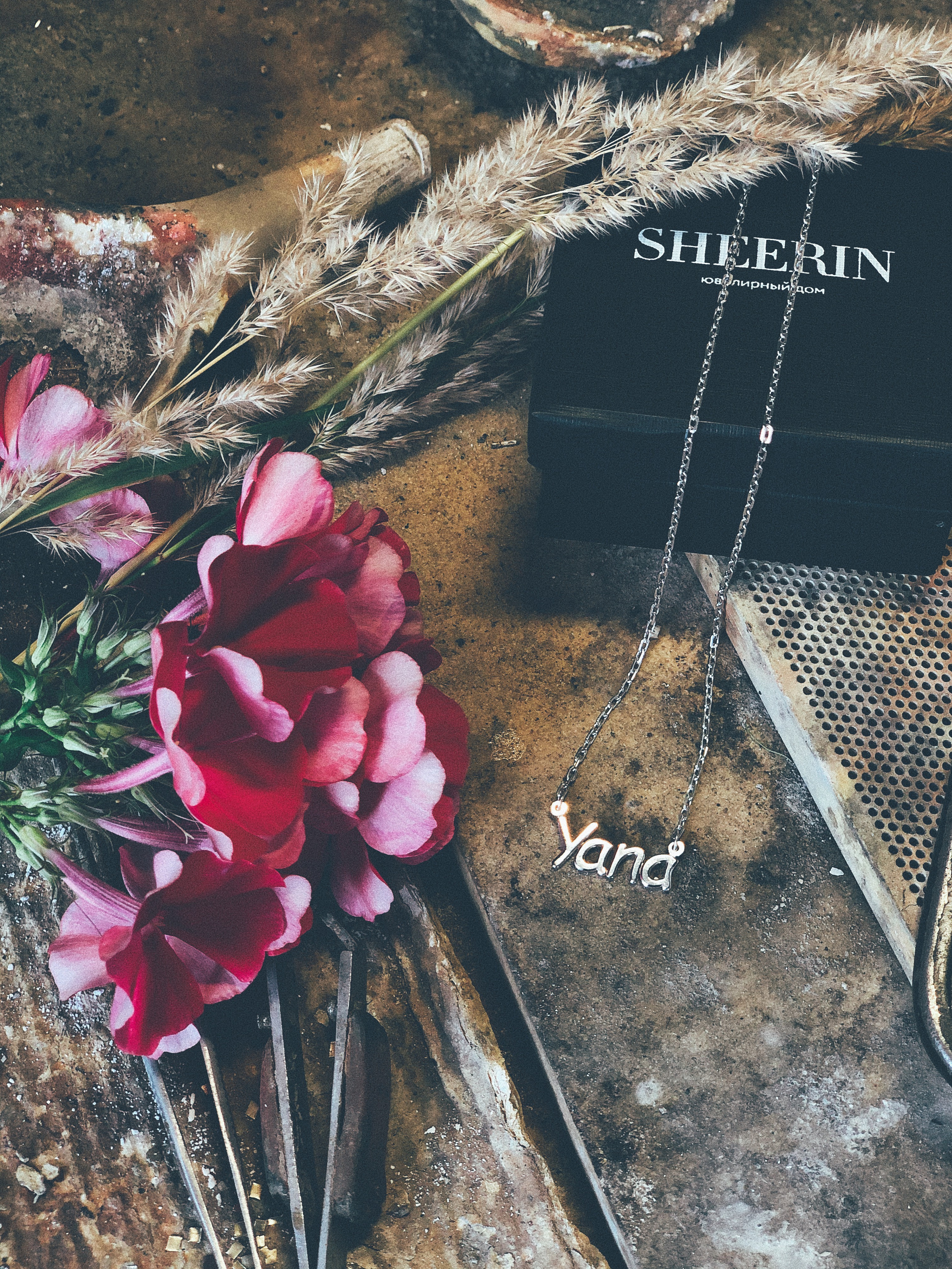 Именная подвеска "Yana" из серебра 925 пробы, родирование. 