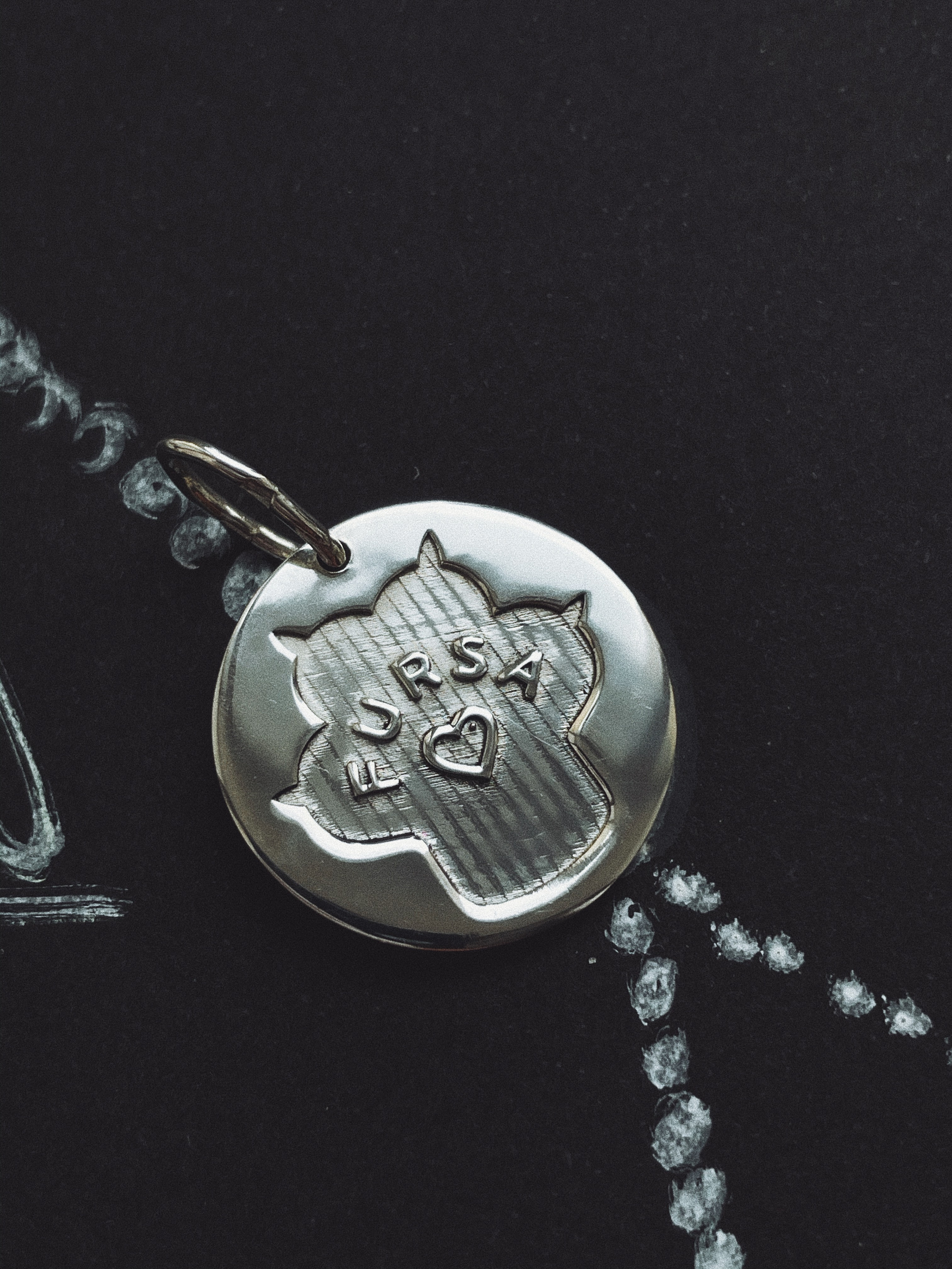 Именная подвеска "Fursa" из серебра 925 пробы, родирование. 