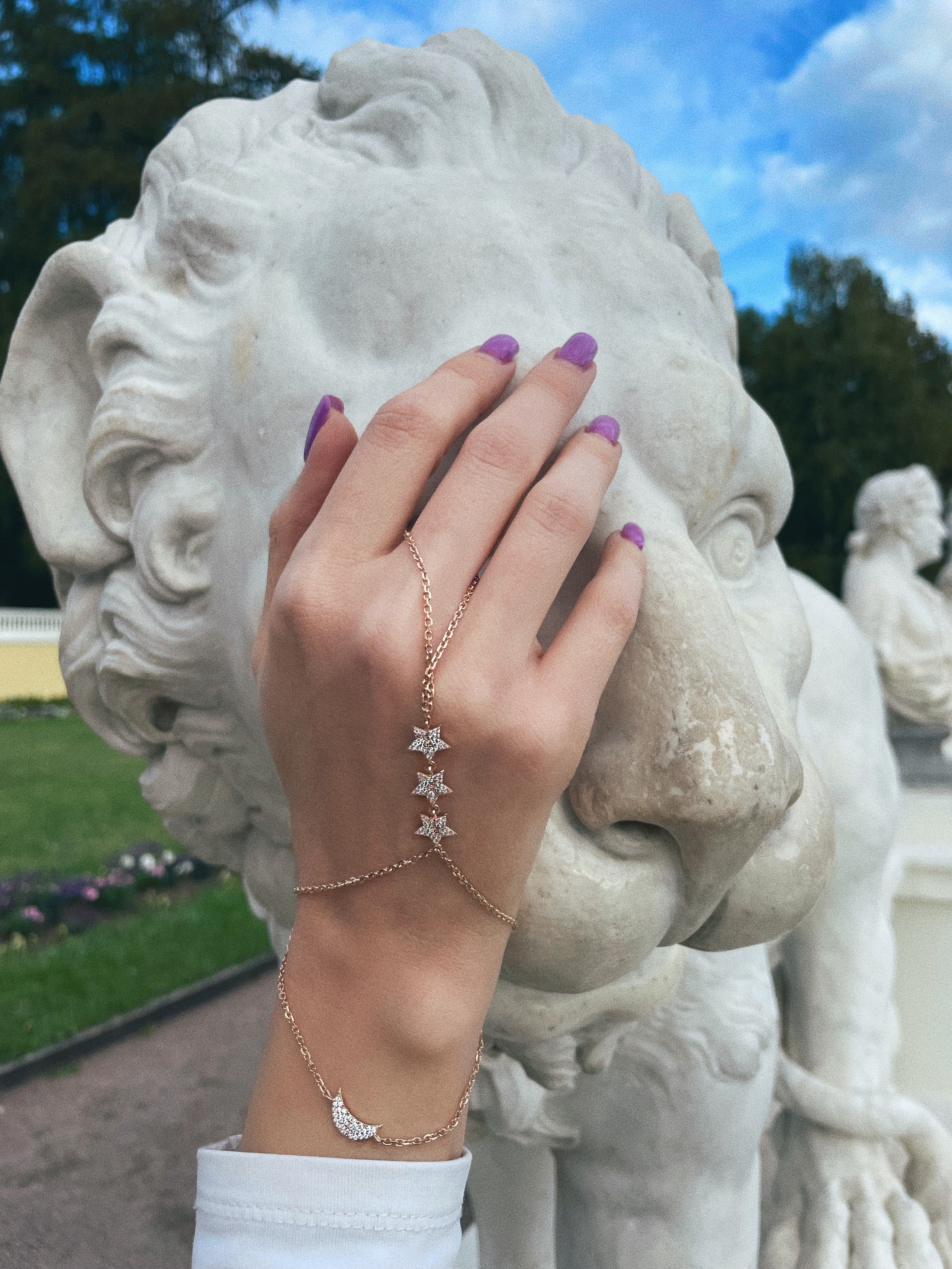 Браслет на руку из золота 585 пробы. Металл клиента. 