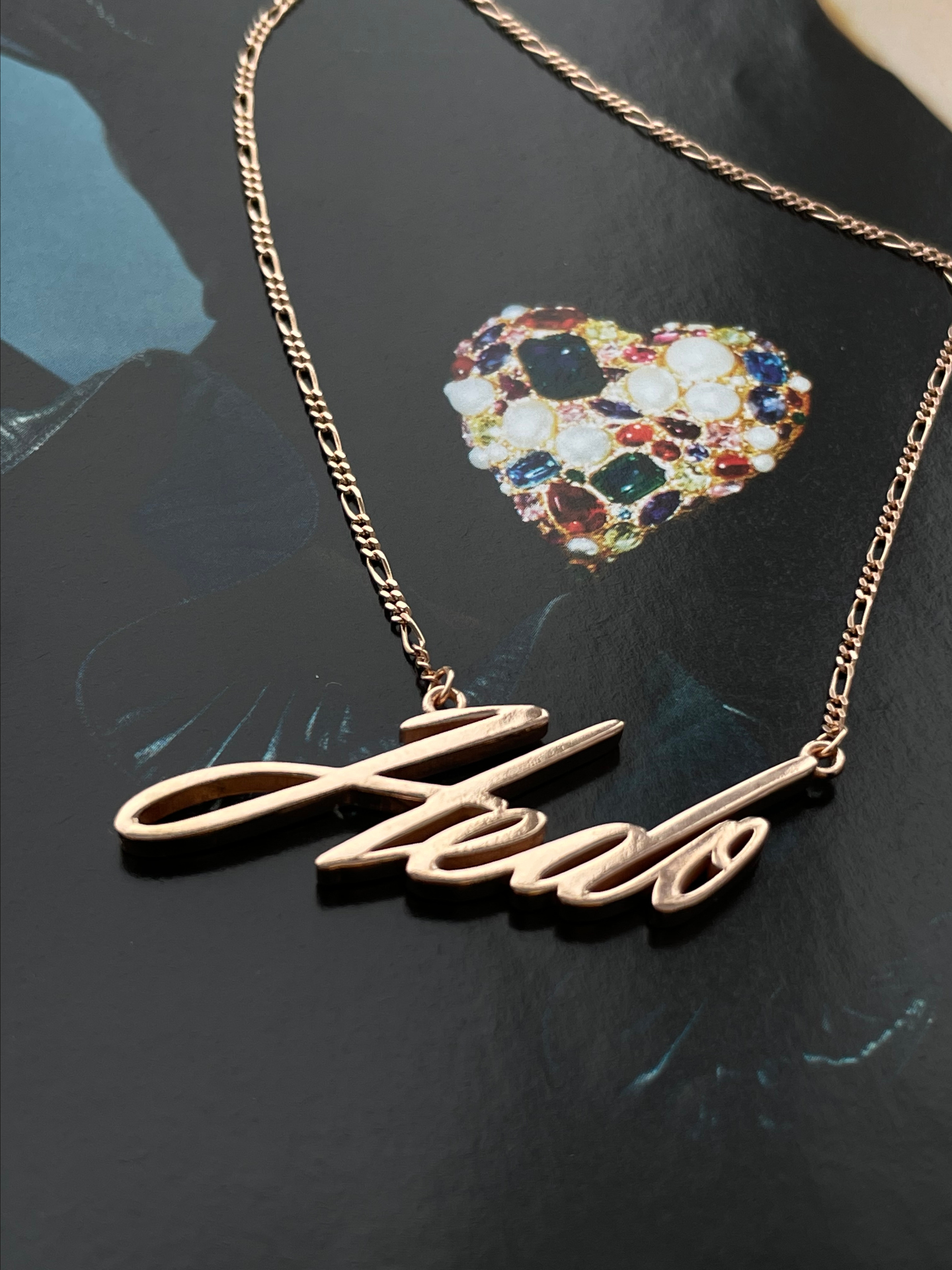 Именная подвеска "Hedo" из серебра 925 пробы, золочение. 