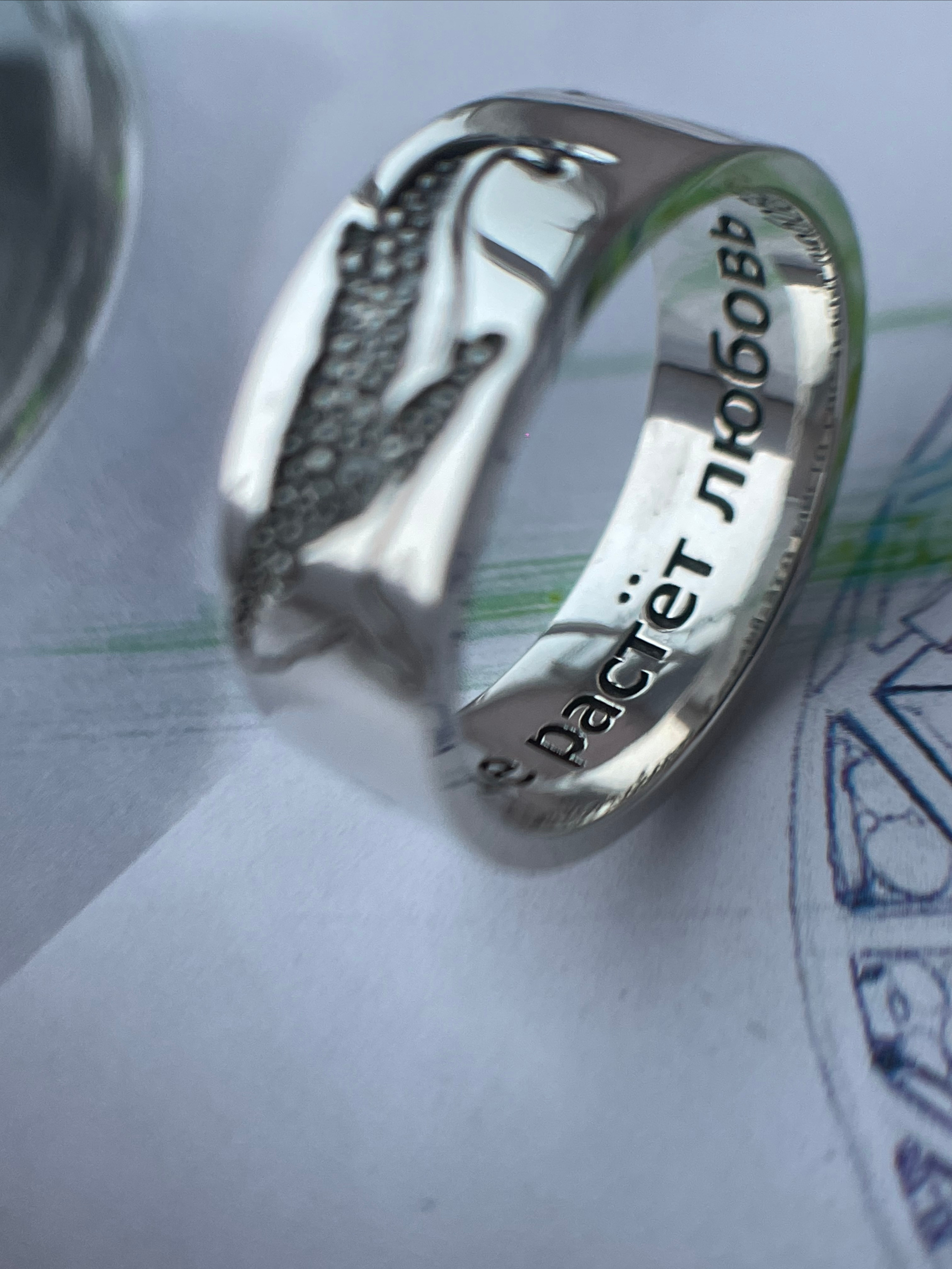 Кольцо из серебра 925 пробы, чернение. Символ семьи, подарок на рождение второй дочери. 