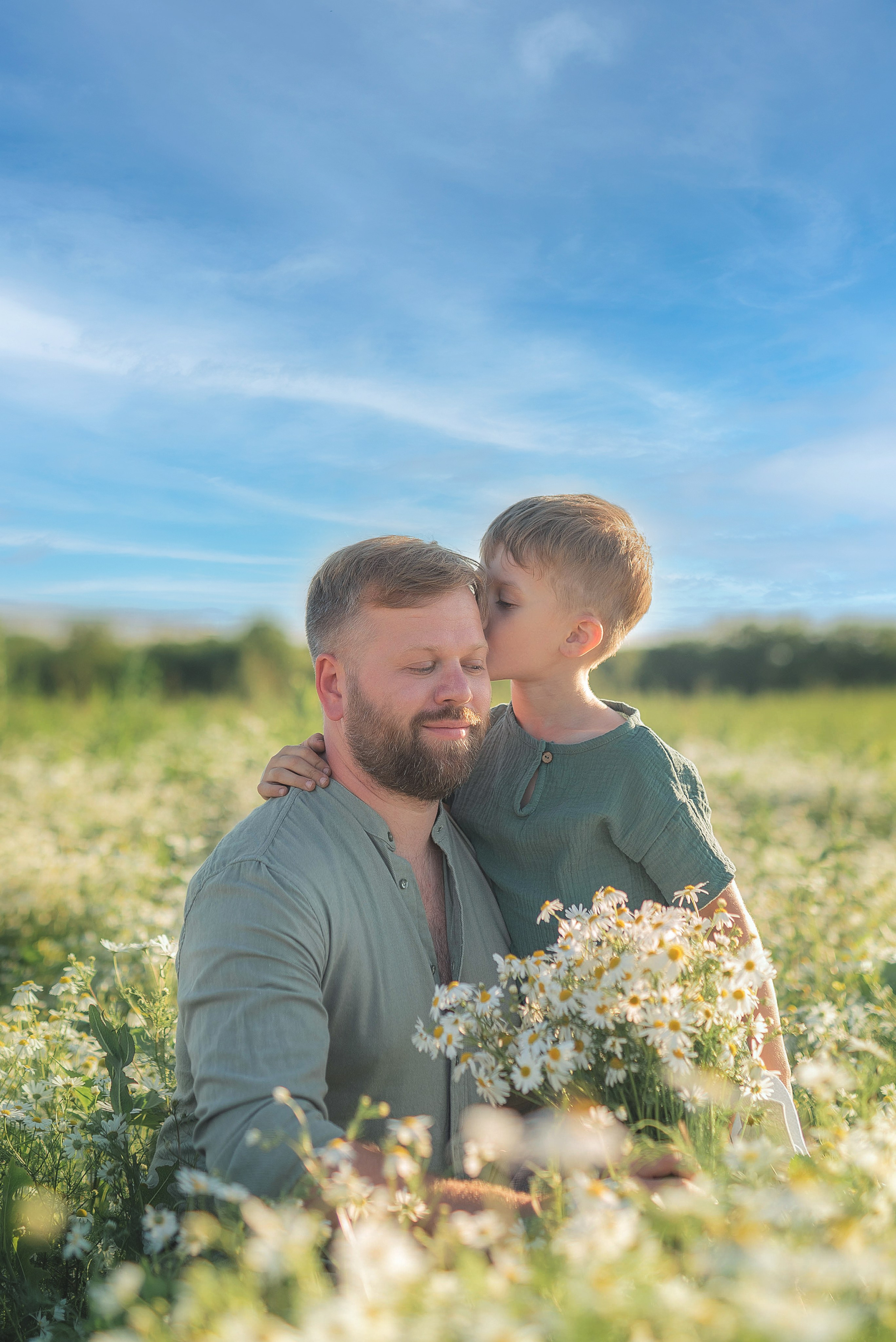 Фотосессия в ромашковом поле. Семейный, детский фотограф в Воронеже Анна Никитина