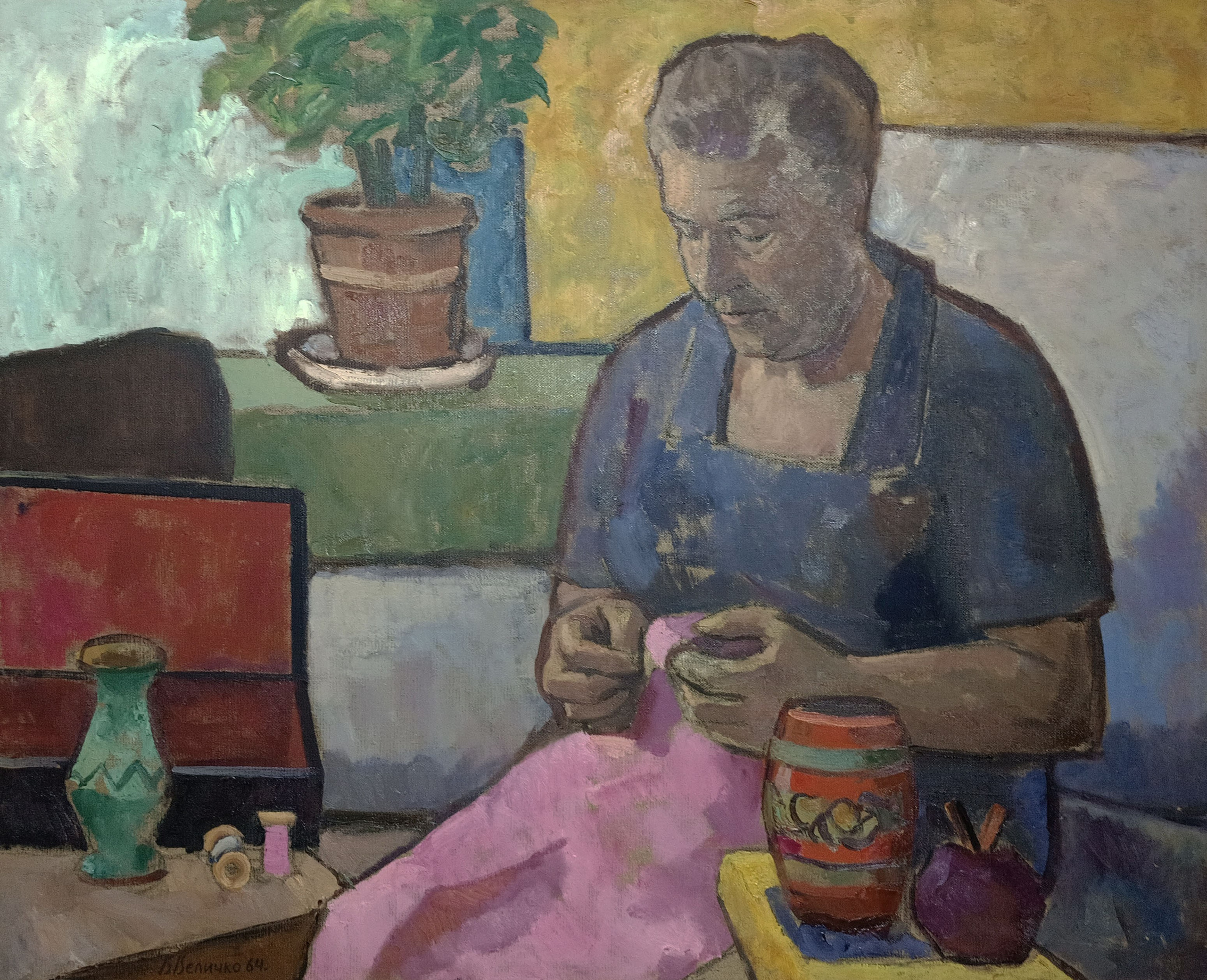 «Портрет матери» 1964 год. Художник Величко Вадим Семёнович