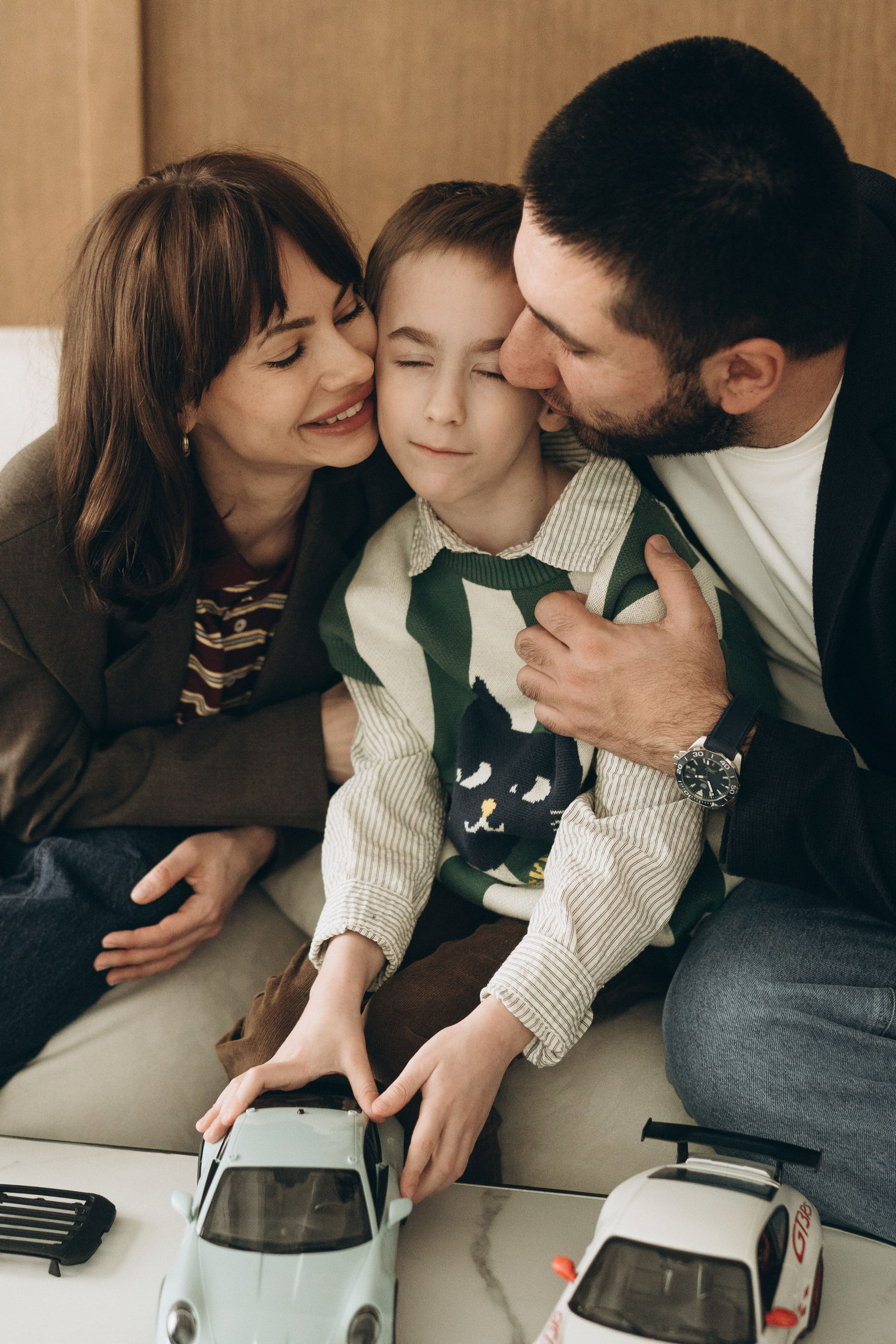 Студийная семейная фотосессия. Семейный, ньюборн фотограф, фотограф на роды в Москве, Виктория Тюльдюкова