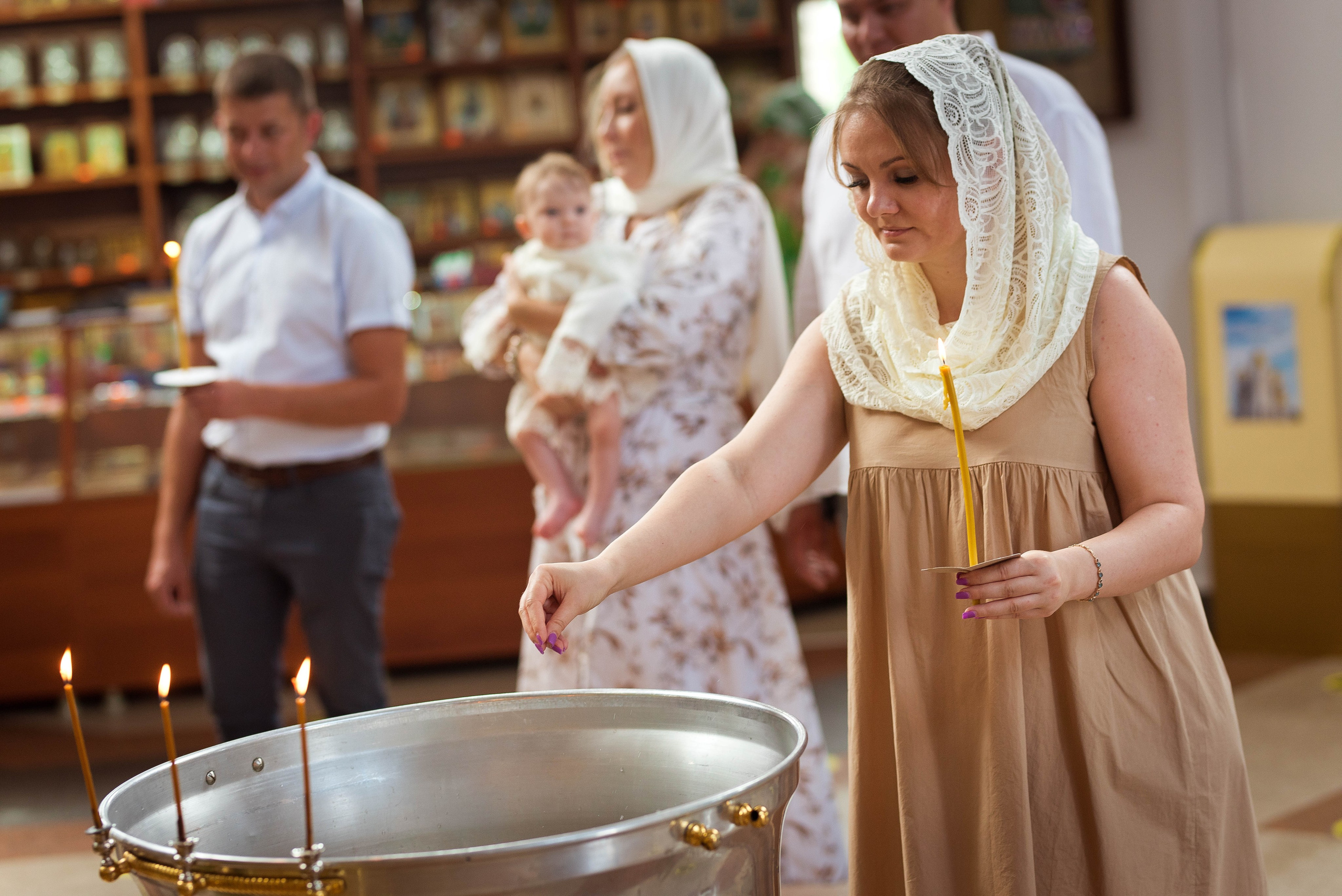 Крещение Варвары. Свадебный и семейный фотограф Яна Стражева. Волгоград, Москва
