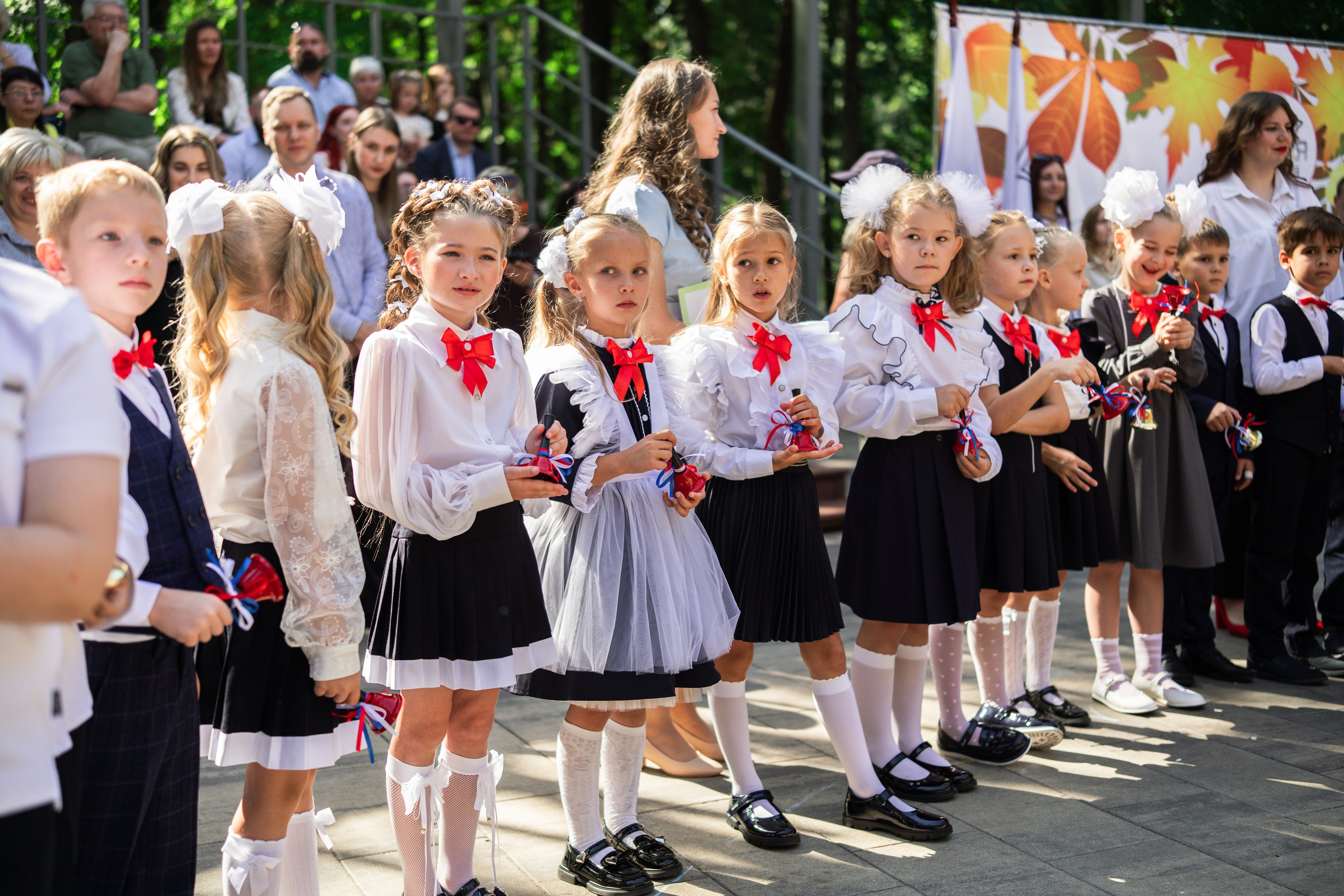 Линейка на 1 сентября. Новая школа Натальи Колгановой в Липецке