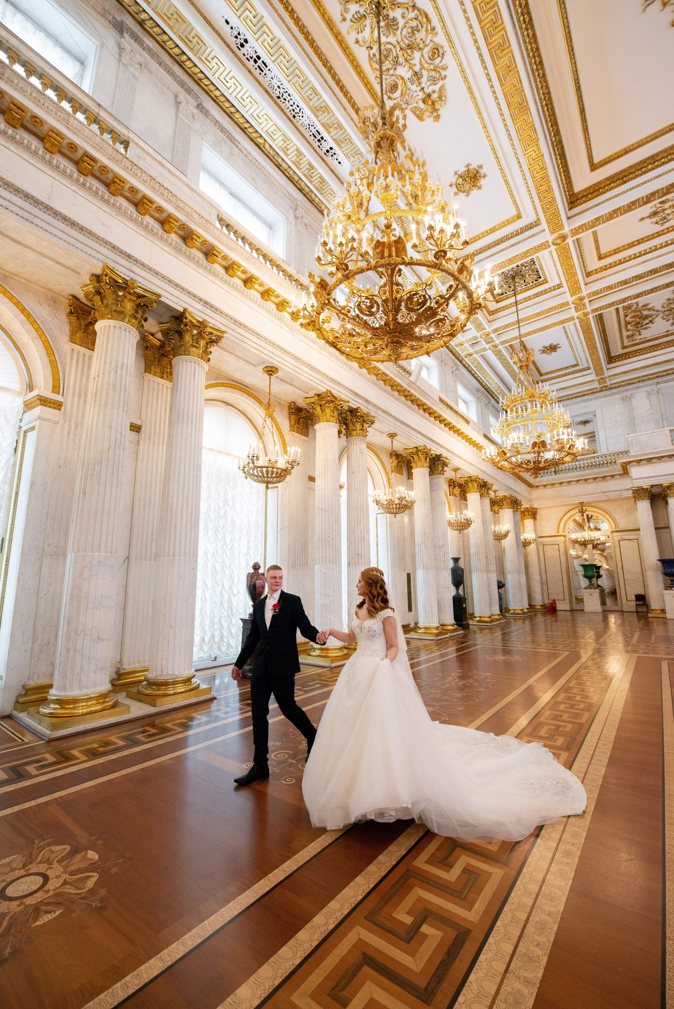 Екатерина и Алексей (свадебная фотосессия в Эрмитаже и Первом Дворце Бракосочетания на Английской набережной 28). Портретный, семейный и свадебный фотограф в Санкт-Петербурге и в Пушкине Ширяев Денис