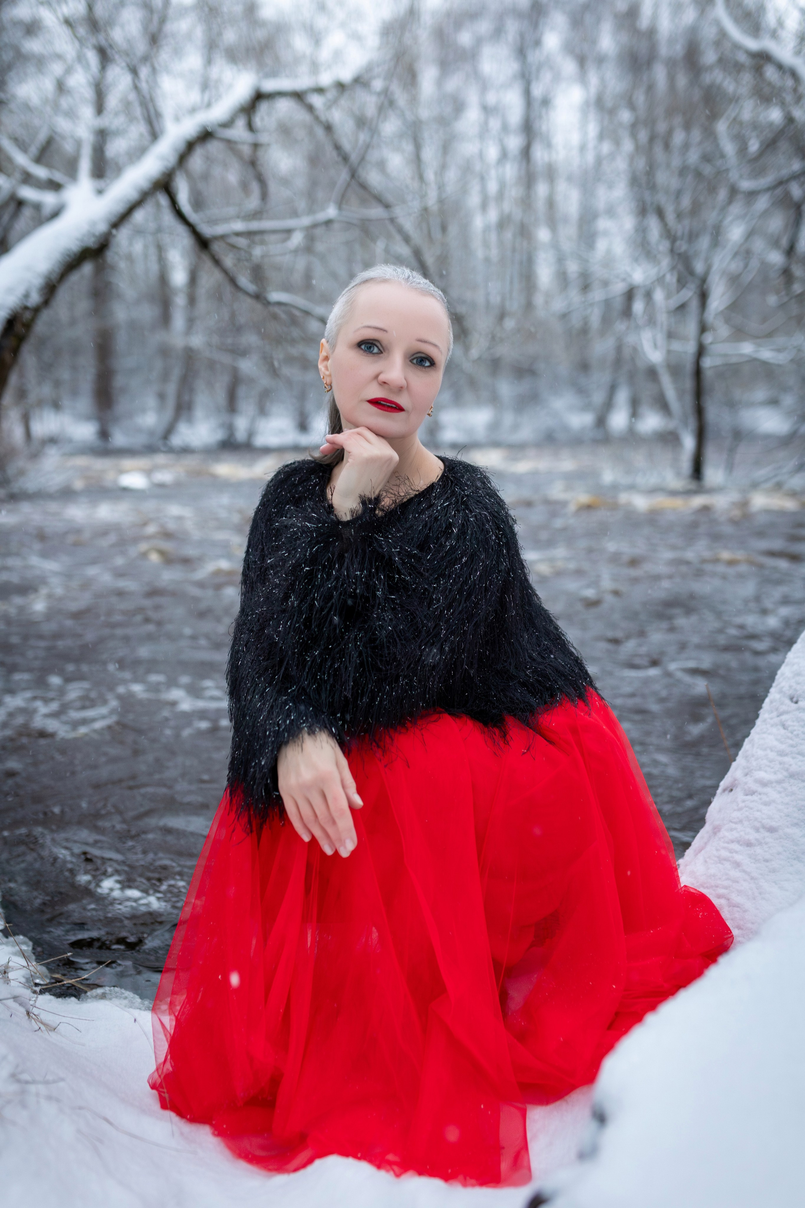 2025-01-01. Рубин на снегу, ♥️❄️