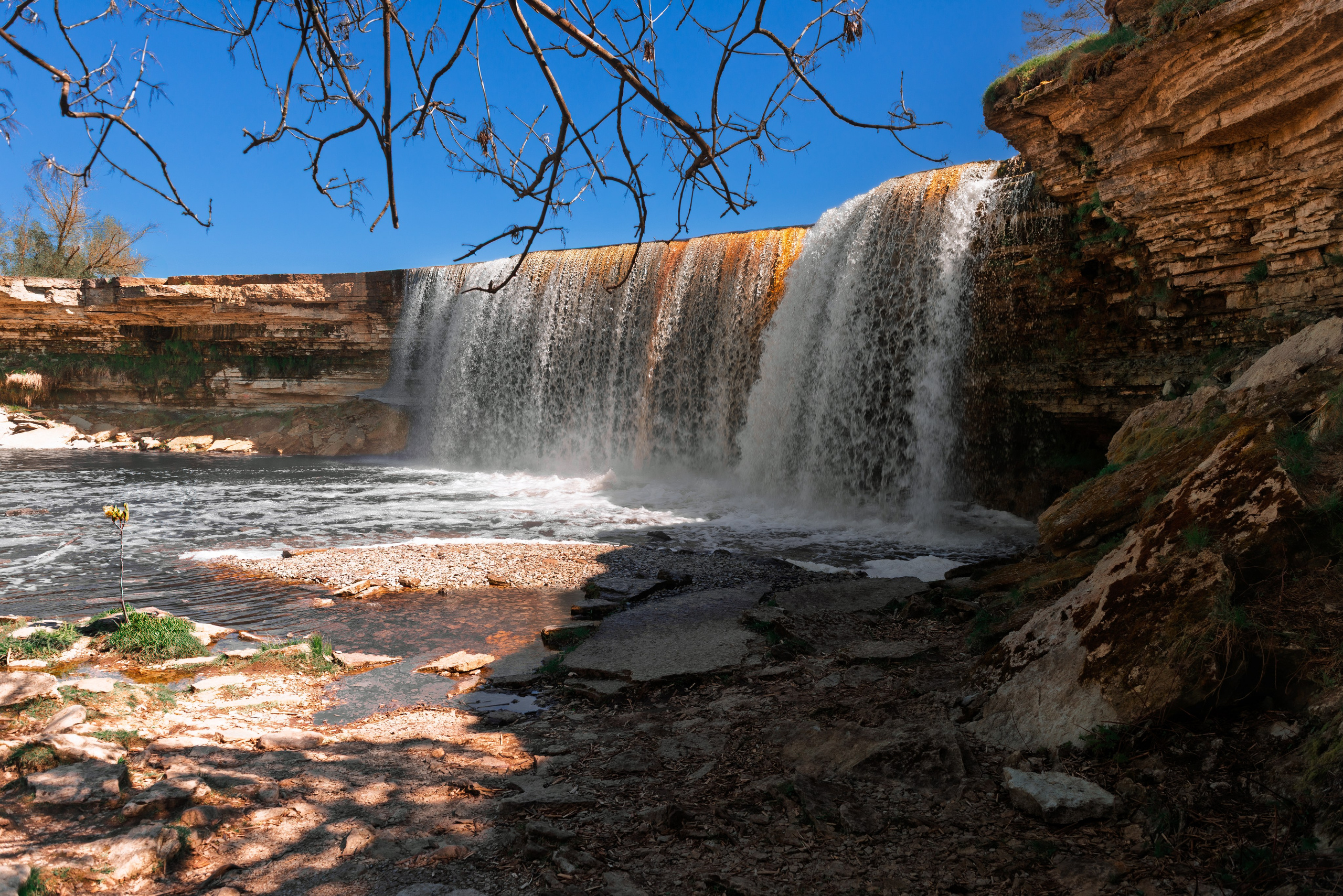 пейзаж водопад горы 