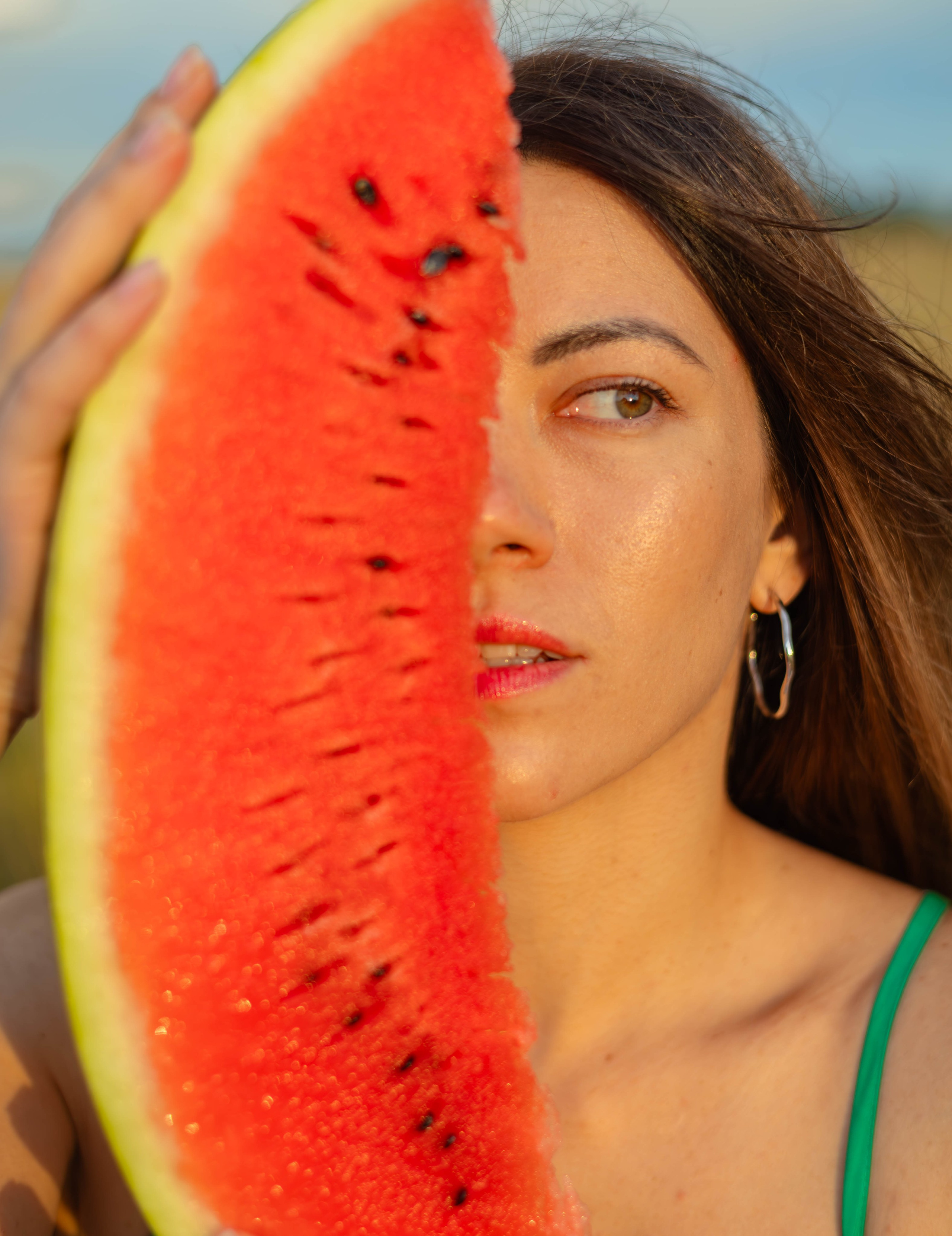 Анастасия. Закат в поле. Портретный фотограф Панферова Регина г. Санкт-Петербург, г. Казань