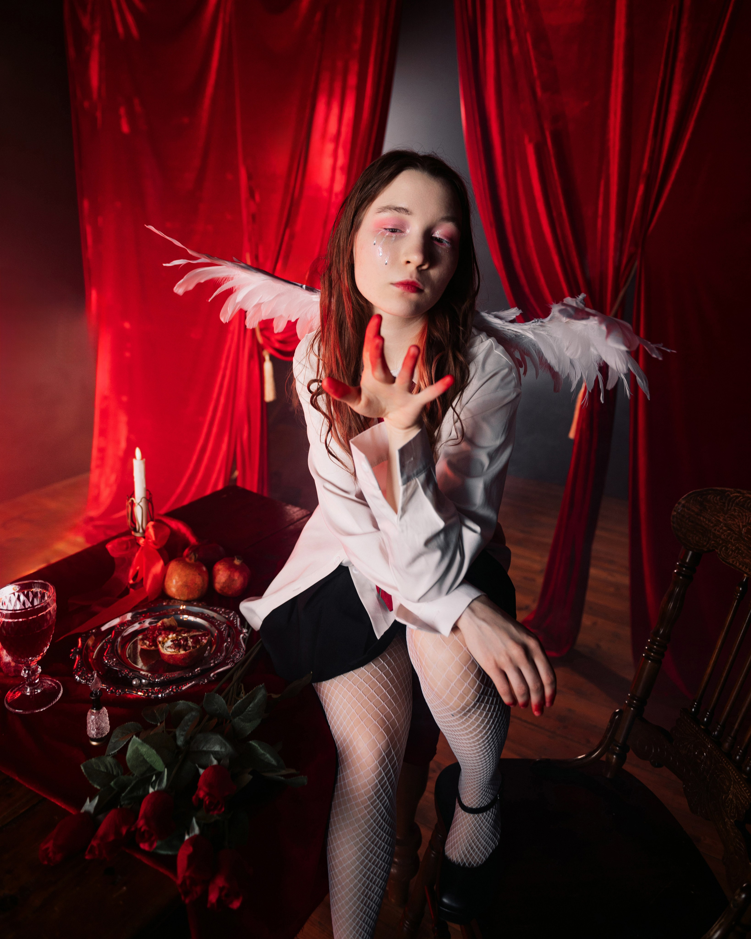 Фотосессия ангел с крыльями в фотостудии LEPOTA в г. Кемерово