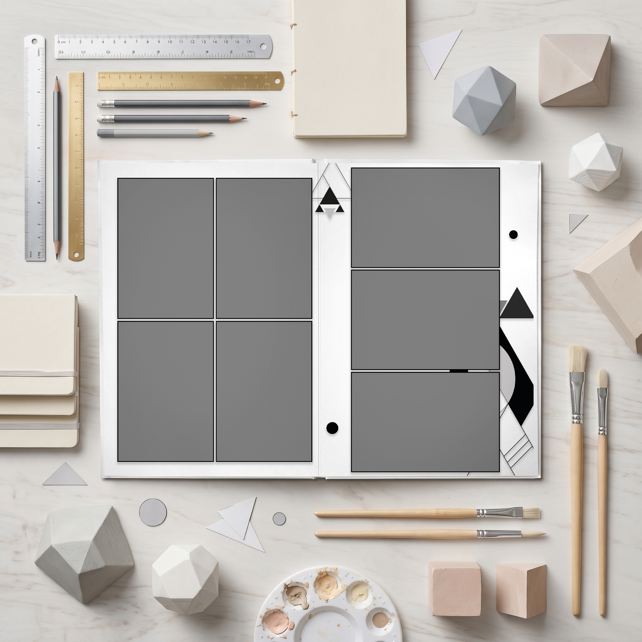 038 Geometric II. Дизайны, psd шаблоны школьных и выпускных альбомов и обложек