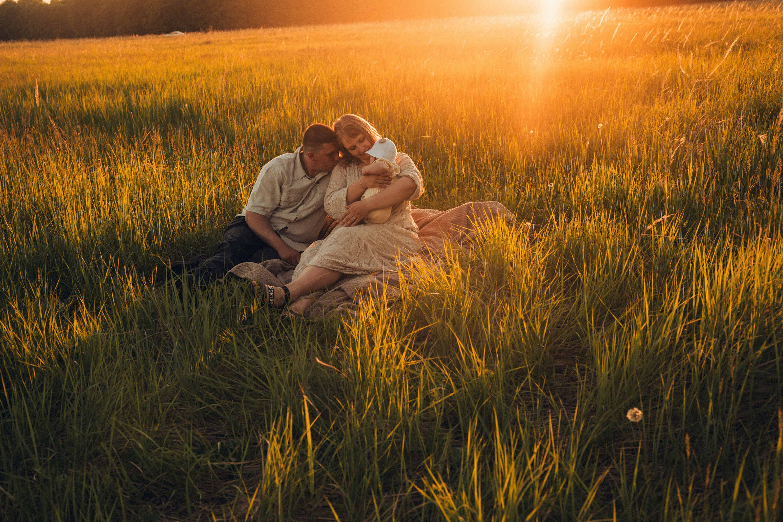 Семейная съемка на закате
