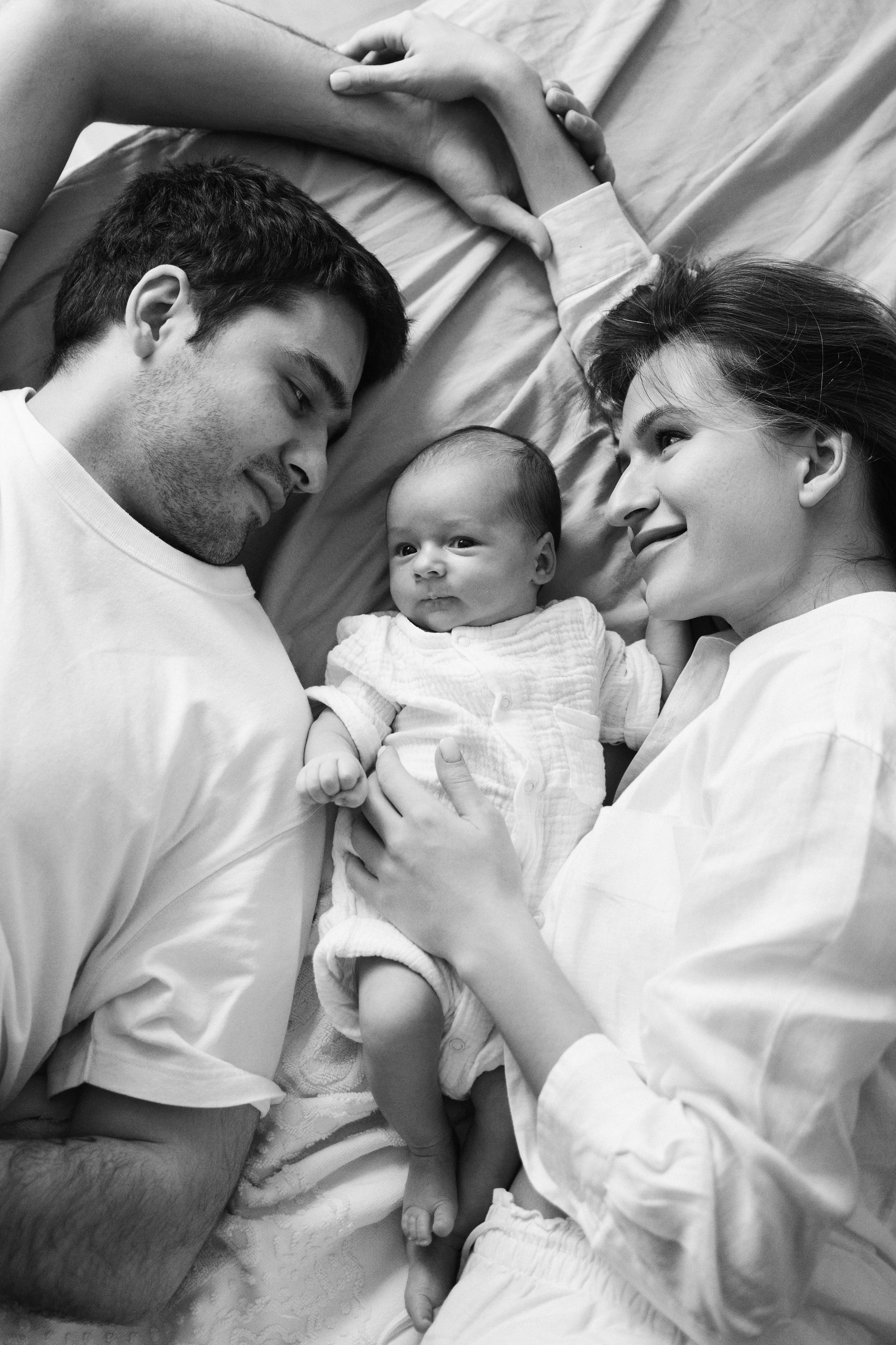 Диана, Рустам, Дамир, домашняя newborn. Семейный фотограф в Москве Марина Петра