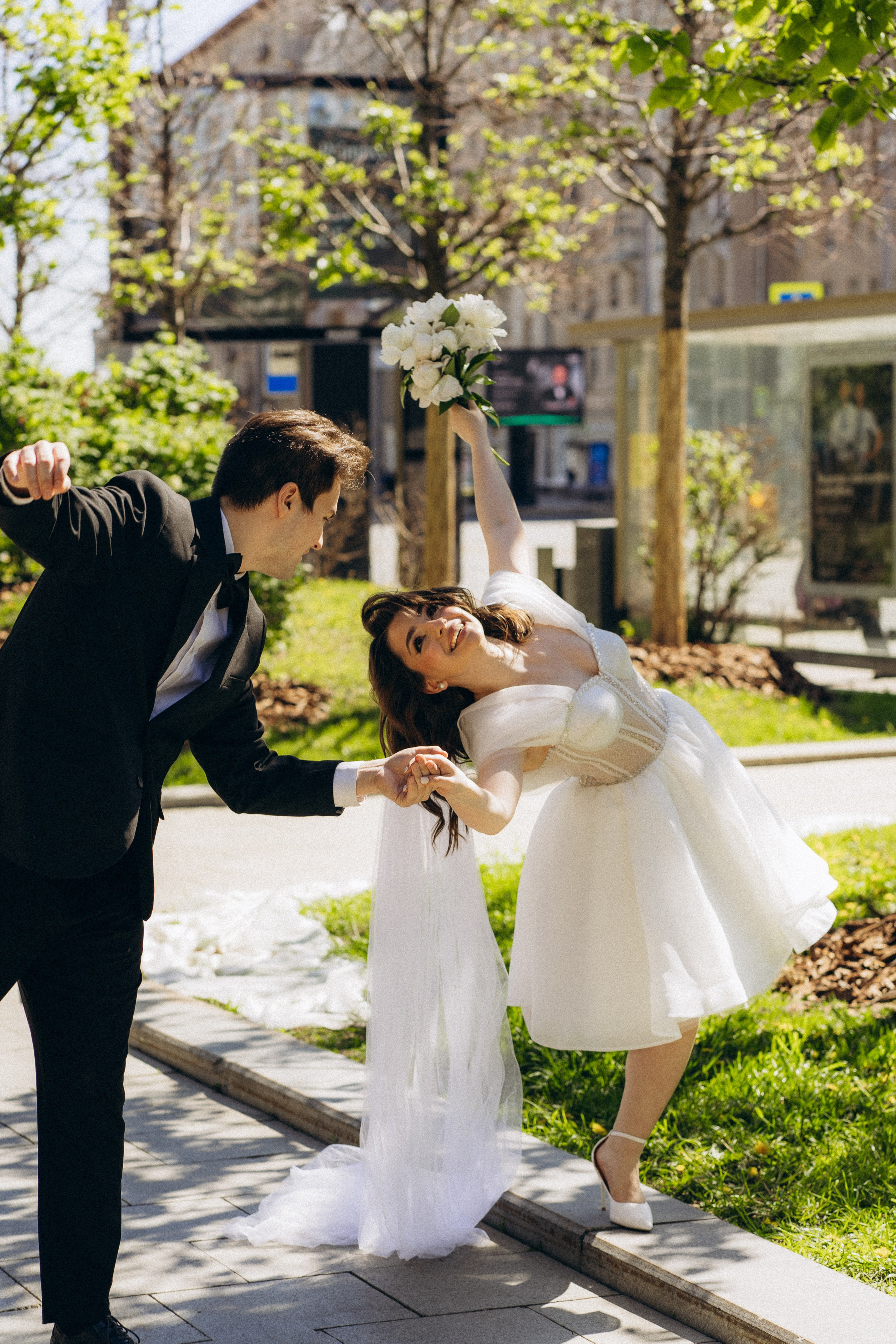 Свадебная фотопрогулка в Москве по центру города. Свадебный фотограф в Москве Анна Полушина