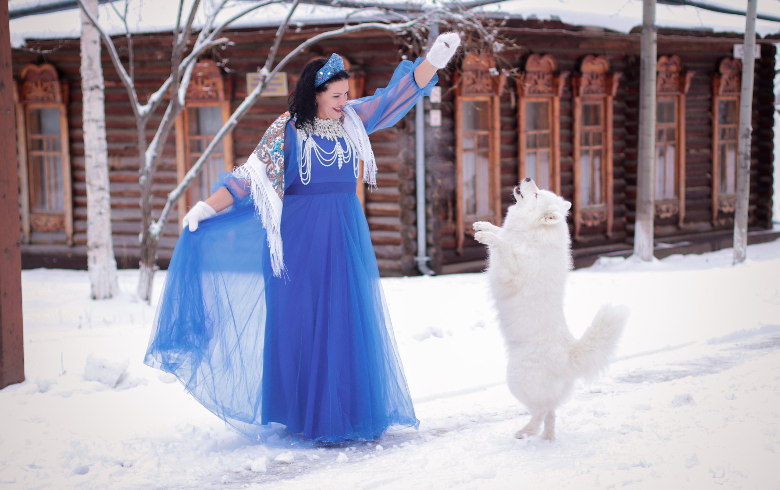 С белым псом. Фотограф в Сургуте Брызгунова Анастасия