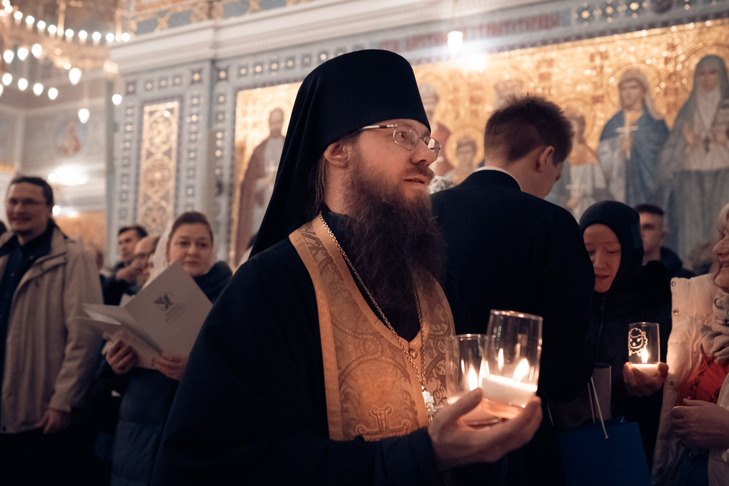 Божественная Литургия в новогоднюю ночь 2025 г, Херсонес Севастополь. Церковный фотограф Севастополь