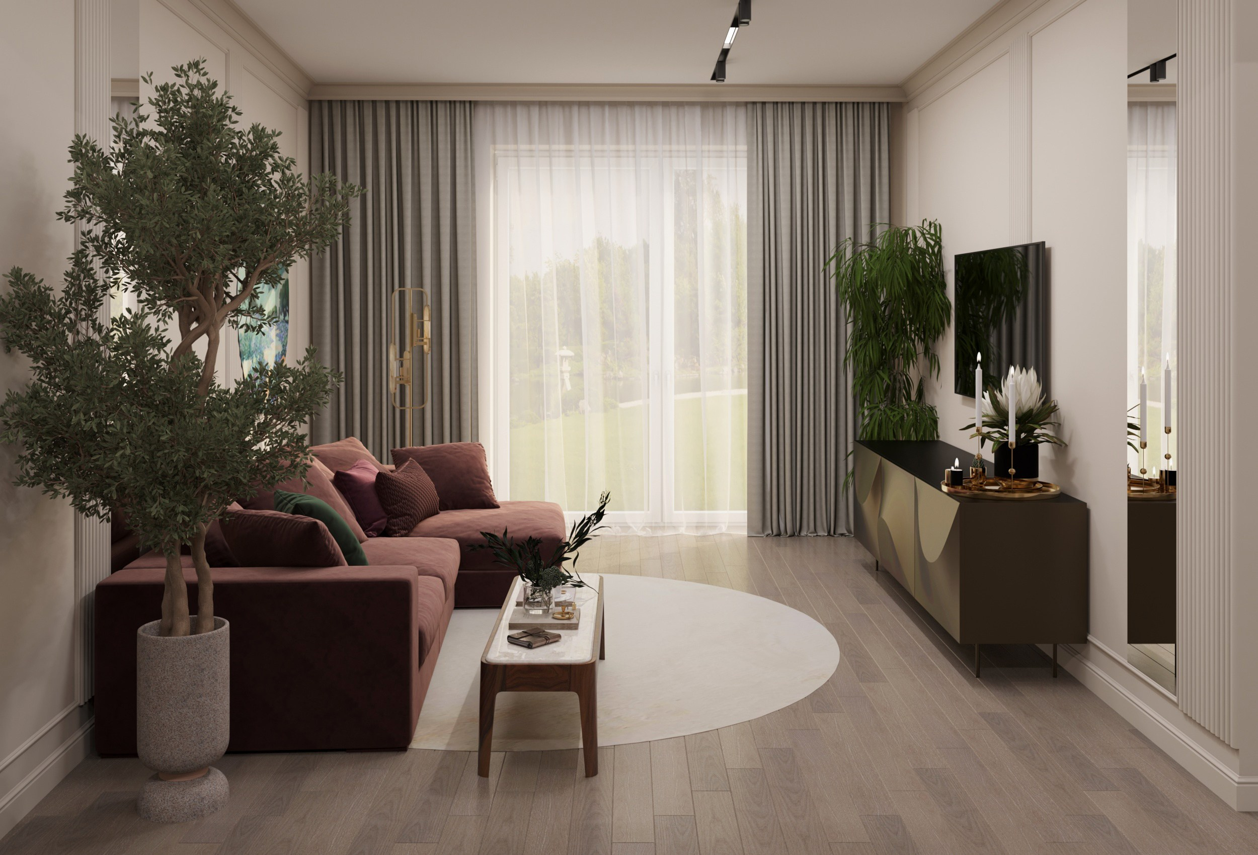 Квартира 72 кв. м. ЖК «Акватория» г. Геленджик. Цель: постоянное проживание. Дизайн интерьеров, строительство, ремонт домов и квартир в Геленджике