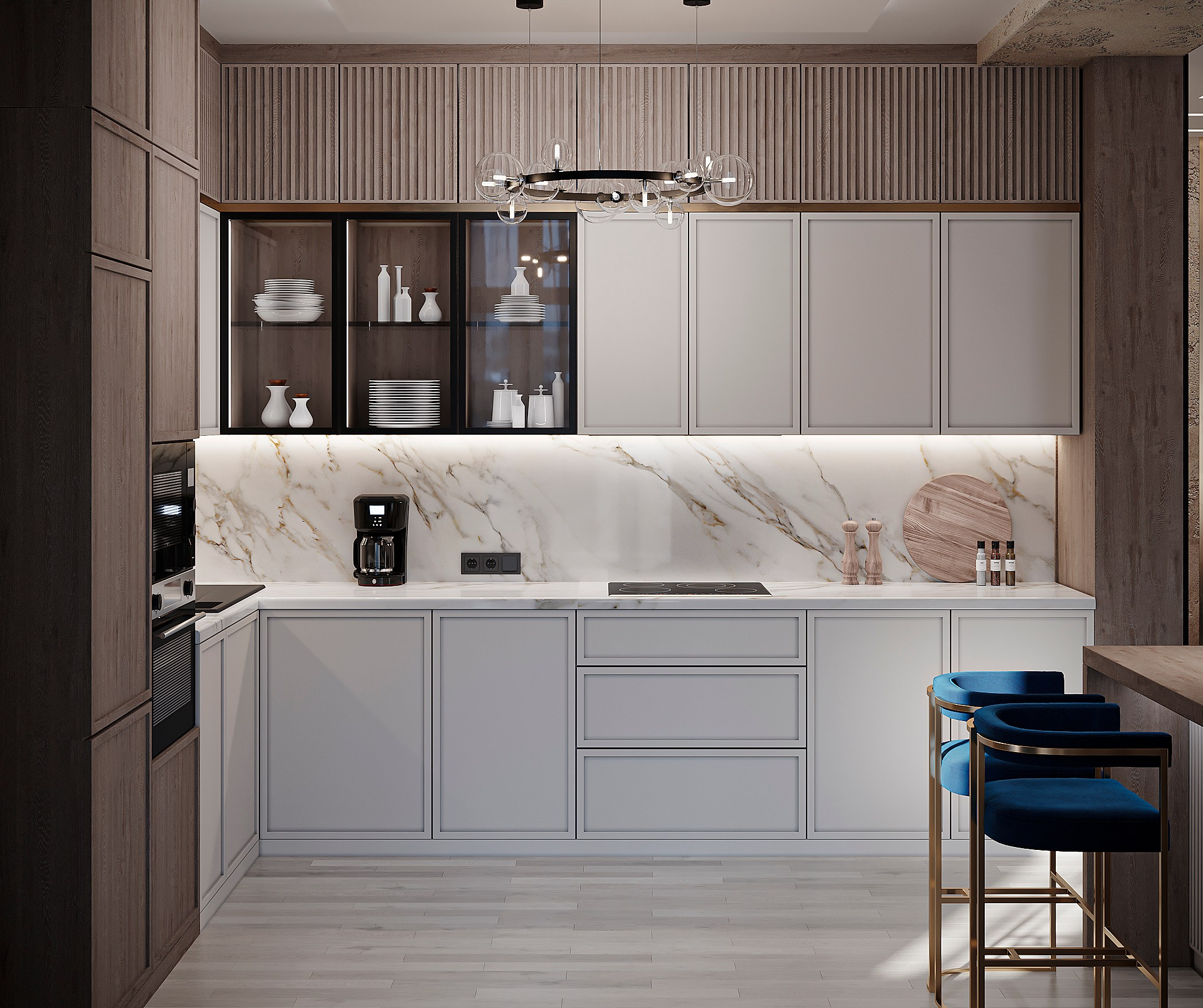 Синий акцент в интерьере 💙