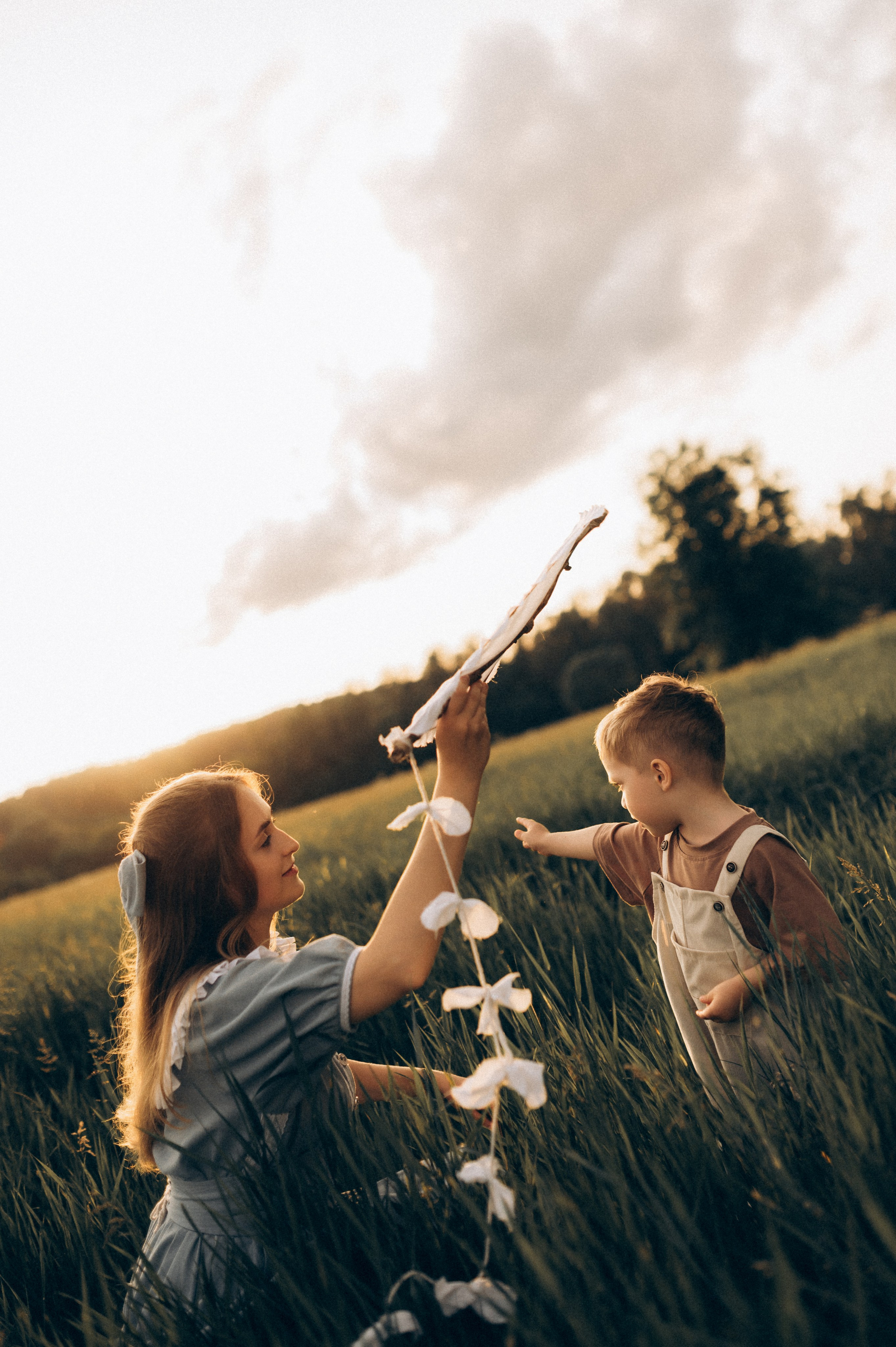 Фотосессия на природе мамы и сына. Фотограф Алексин, Тула