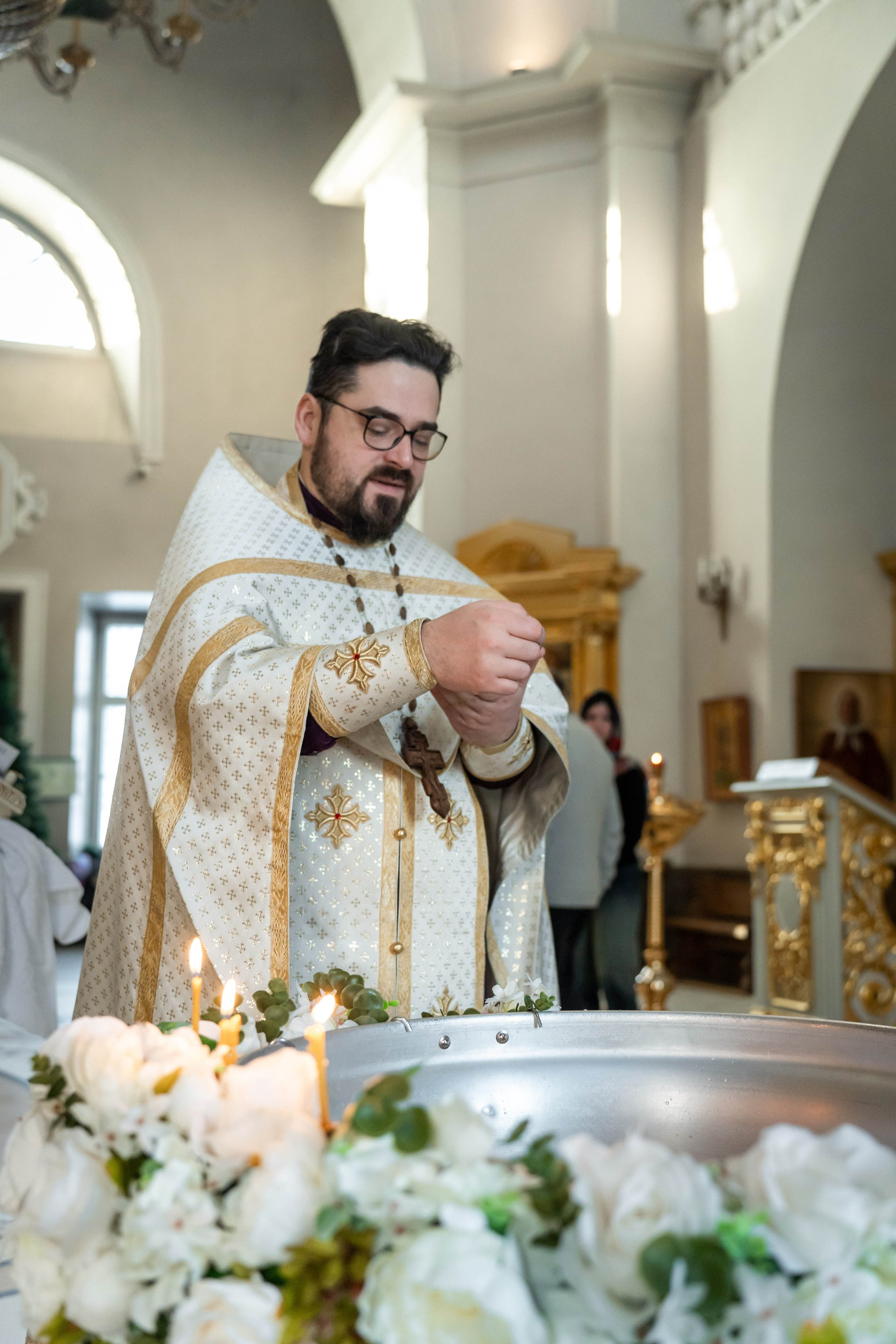 Украшение купели. Фотограф на Крещение Тула и Венчание в Туле, детский и семейный фотограф