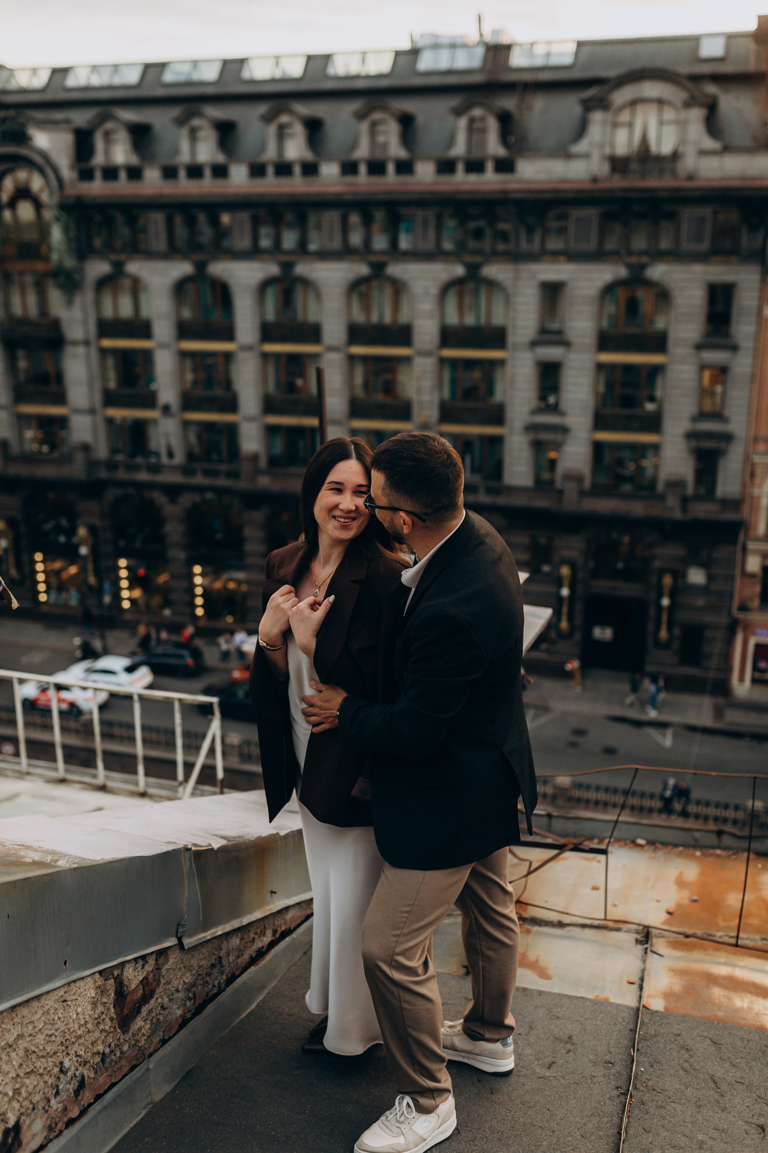 LoveStory на крышах Питера. Фотограф Санкт-Петербург Князева Елизавета