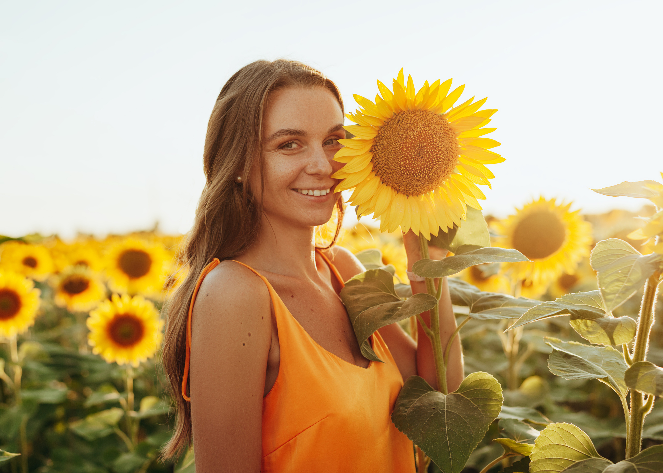 Съемка в подсолнухах. Портретный свадебный фотограф Крым | Евгения Щитенко