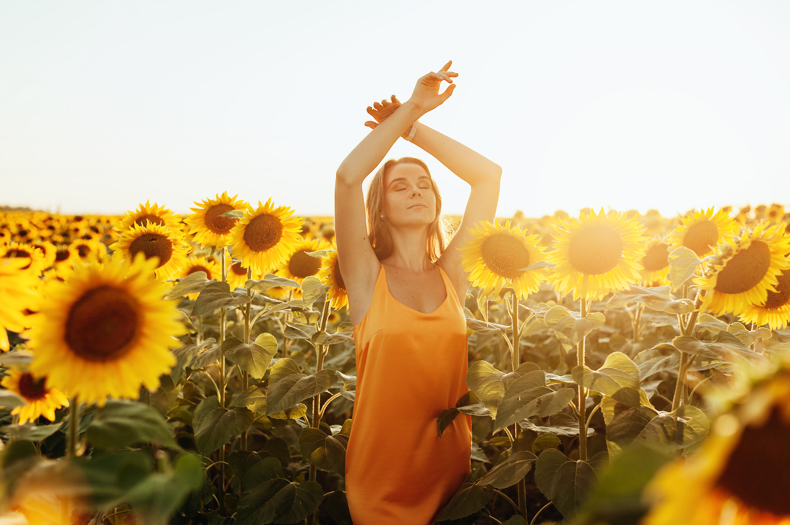 Съемка в подсолнухах. Портретный свадебный фотограф Крым | Евгения Щитенко