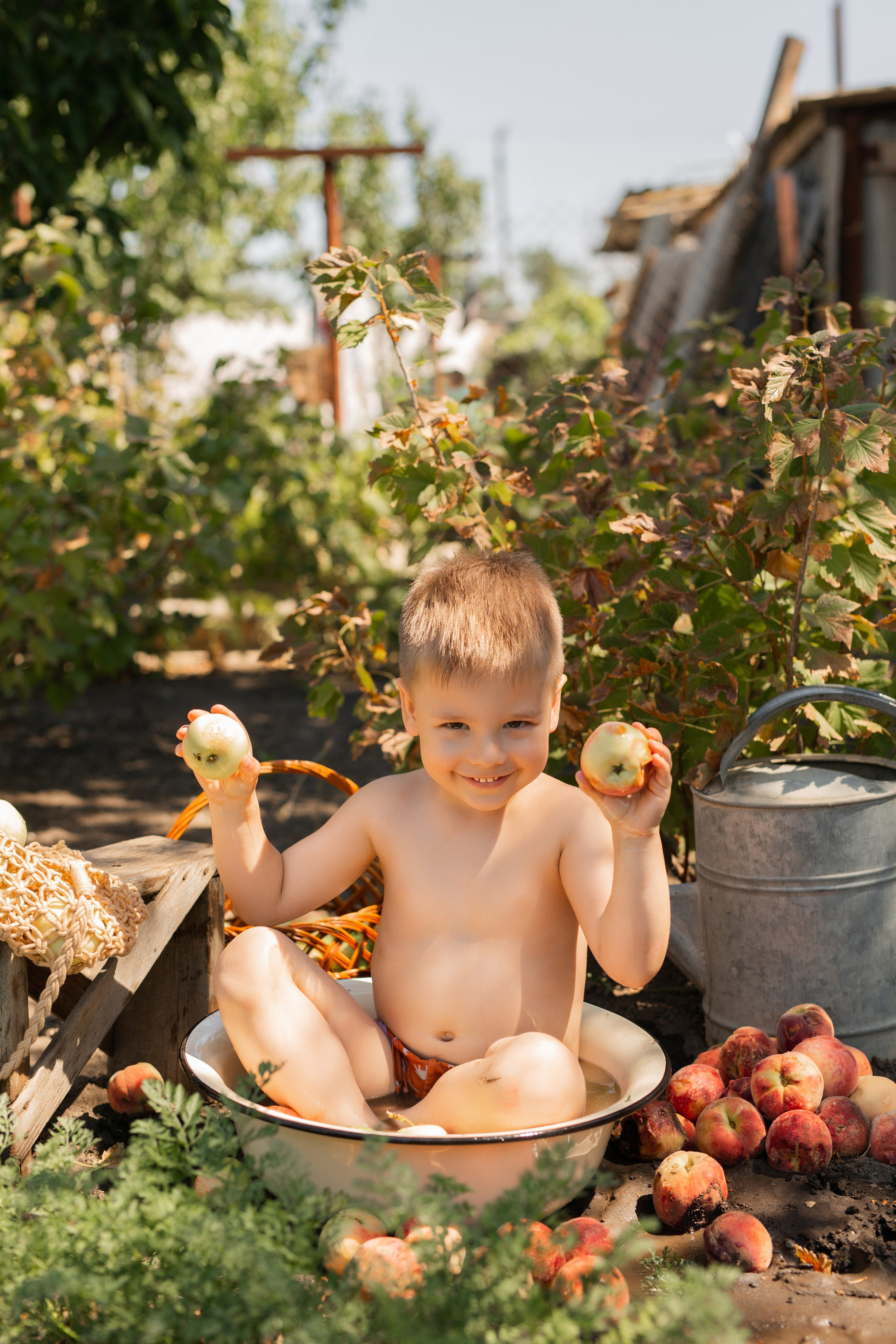 В огороде у бабушки. Семейный фотограф в Каневской Епифанова Ольга