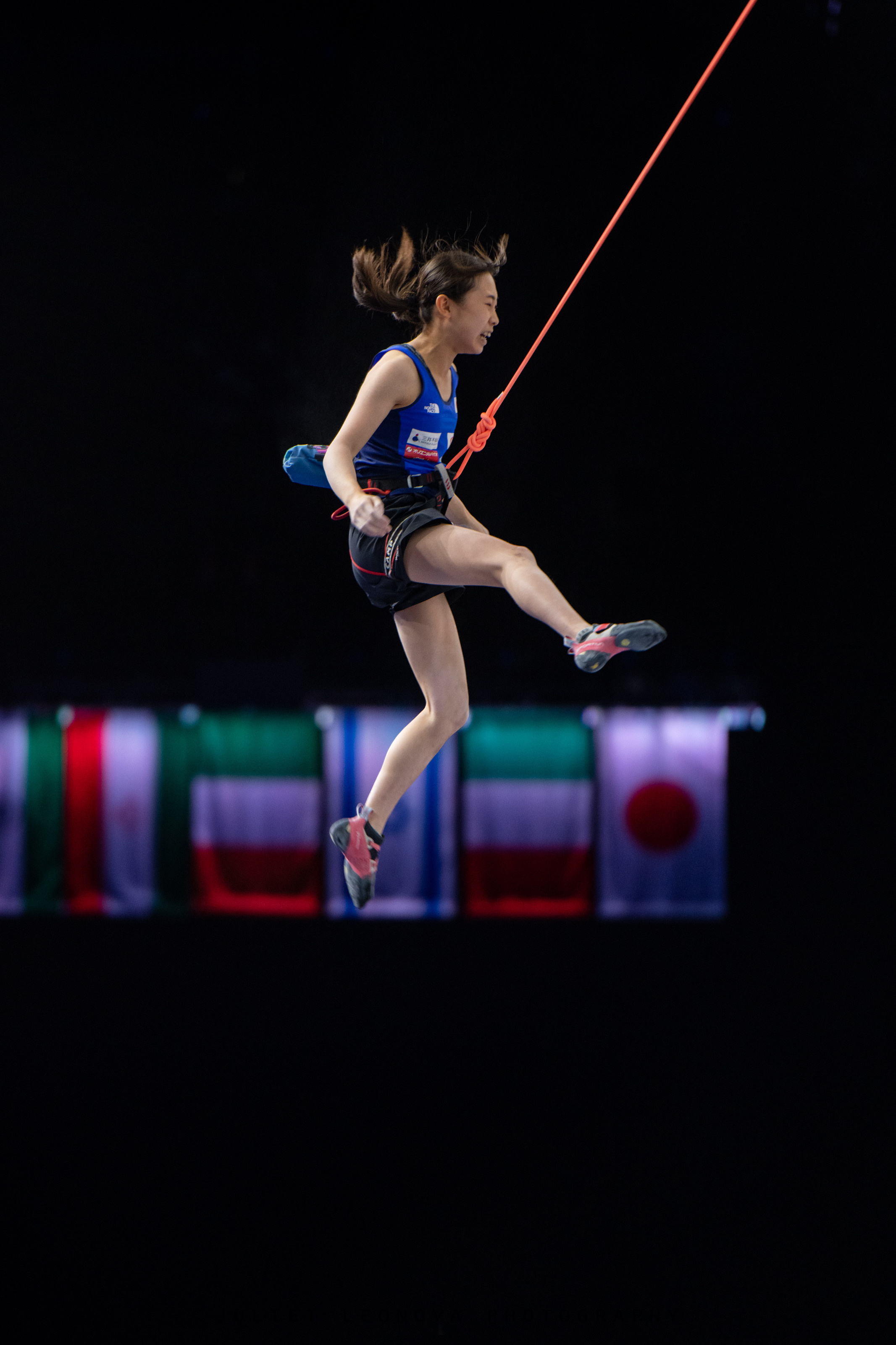 IFSC world championship lead Tanii Natsuki.