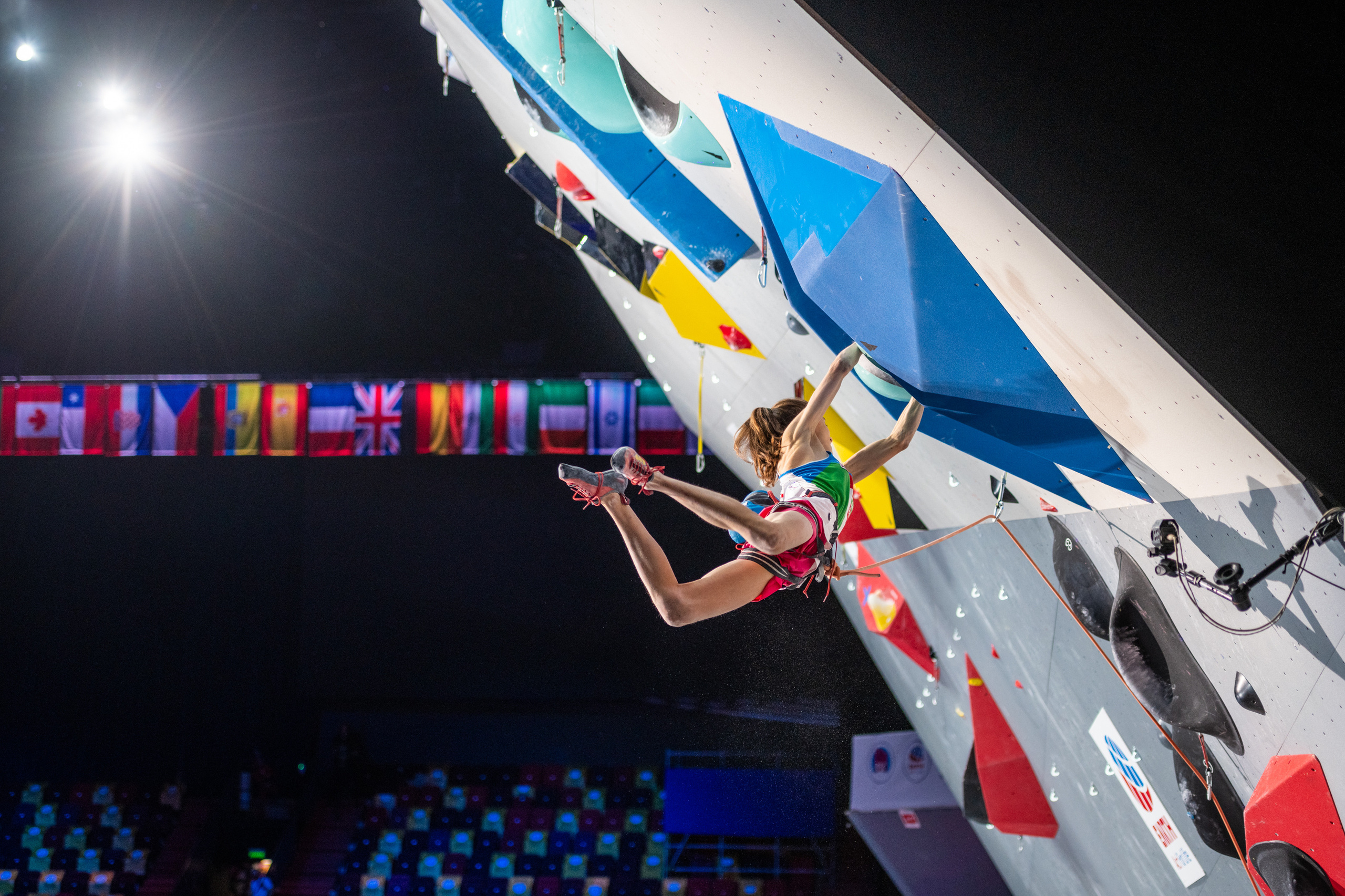 IFSC world championship lead Laura Rogora.