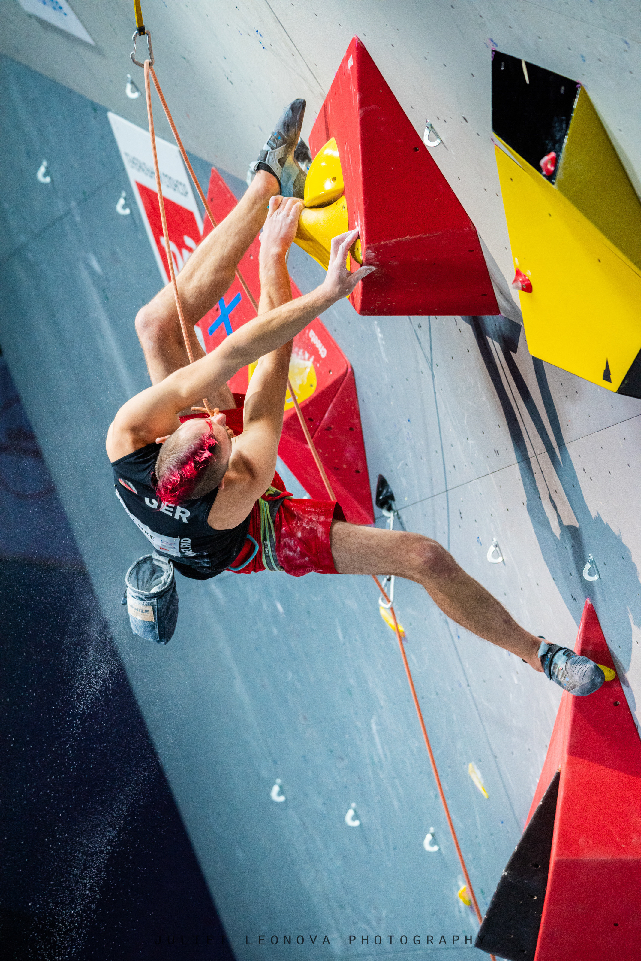 IFSC world championship lead Sebastian Halenke.