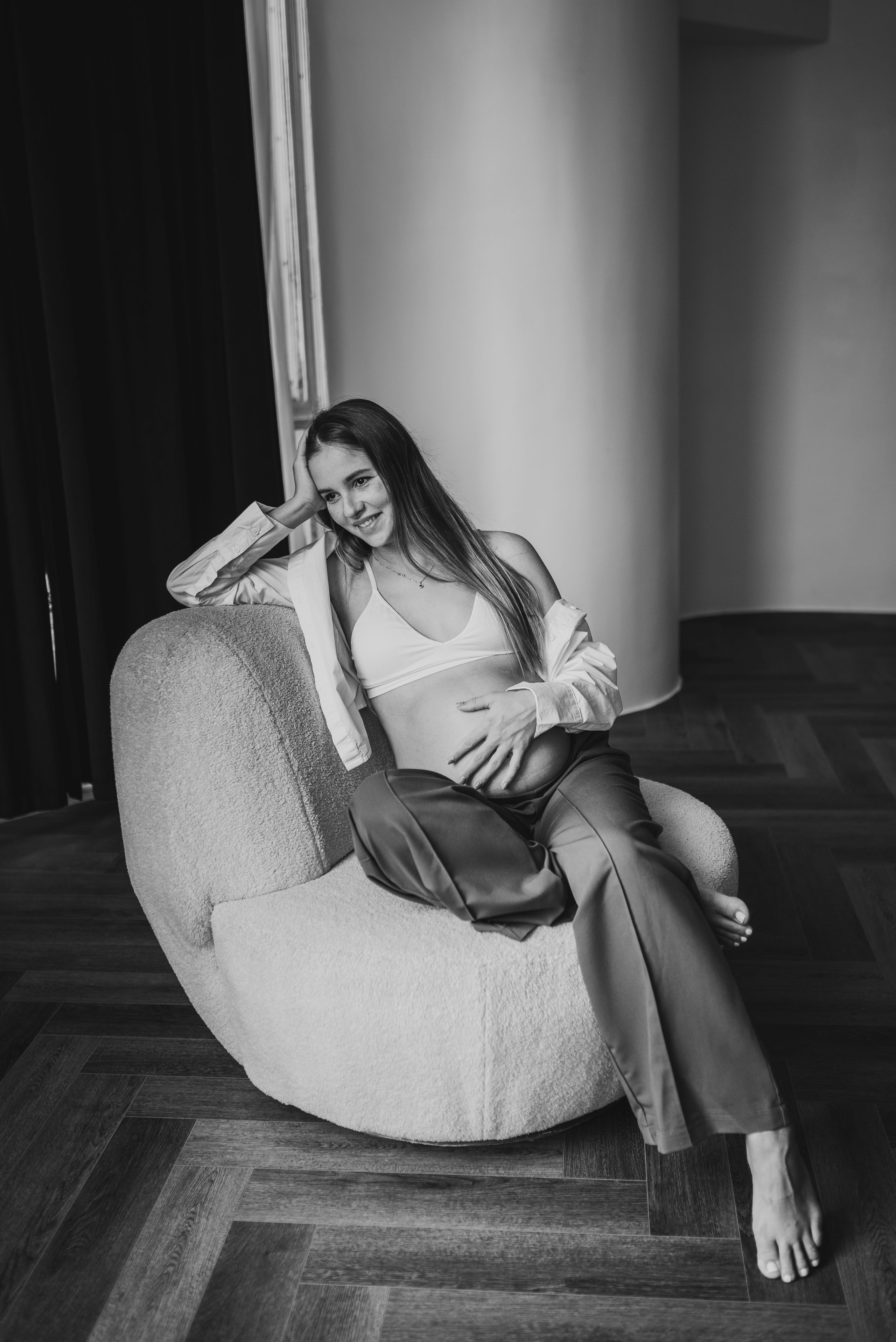 Фотосессия беременности в студии. Семейный фотограф в Домодедово и Москве Елена Пичугина