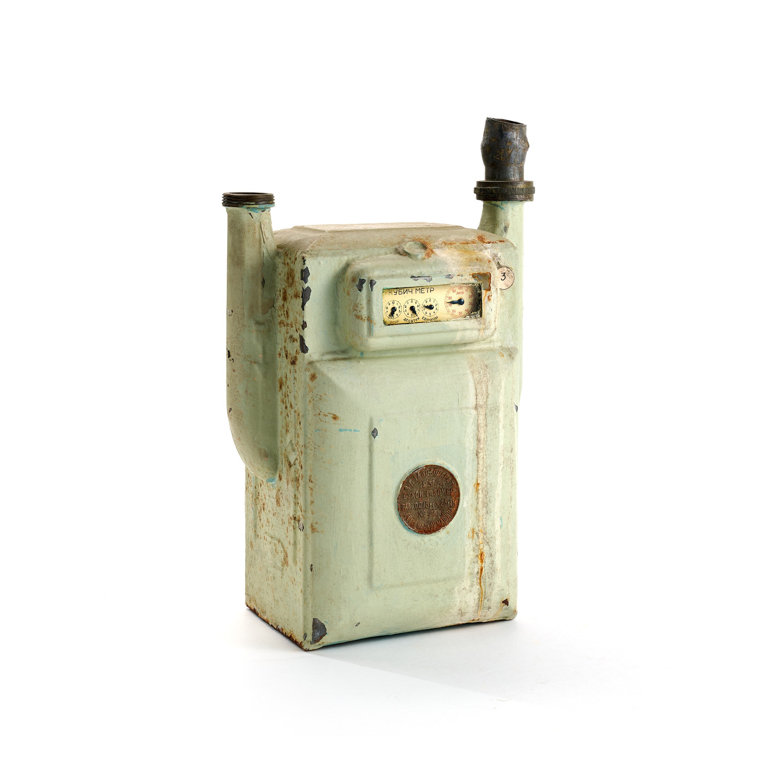 Сухой газомер с одной мембраной — исторический прибор учёта газа