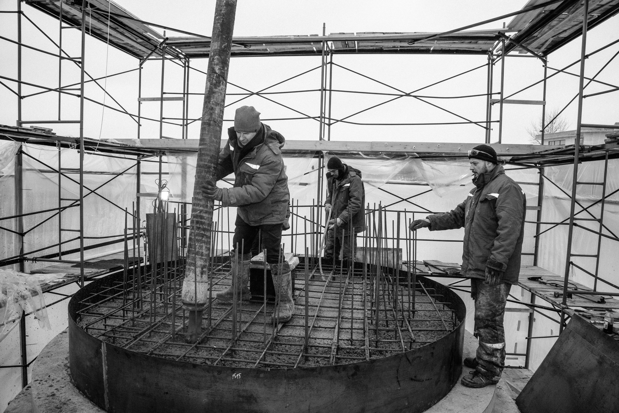 Строительство Ступы в Яхроме. Фотография, как она есть