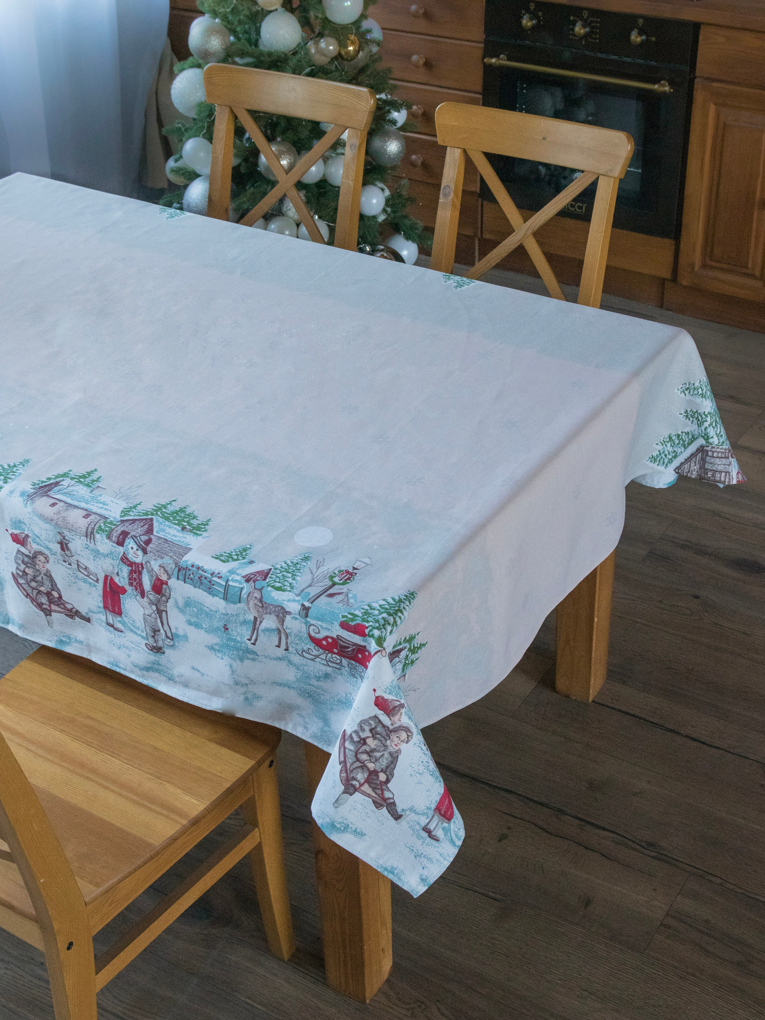 Скатерть новогодняя. Фотостудия для Wildberries Ozon