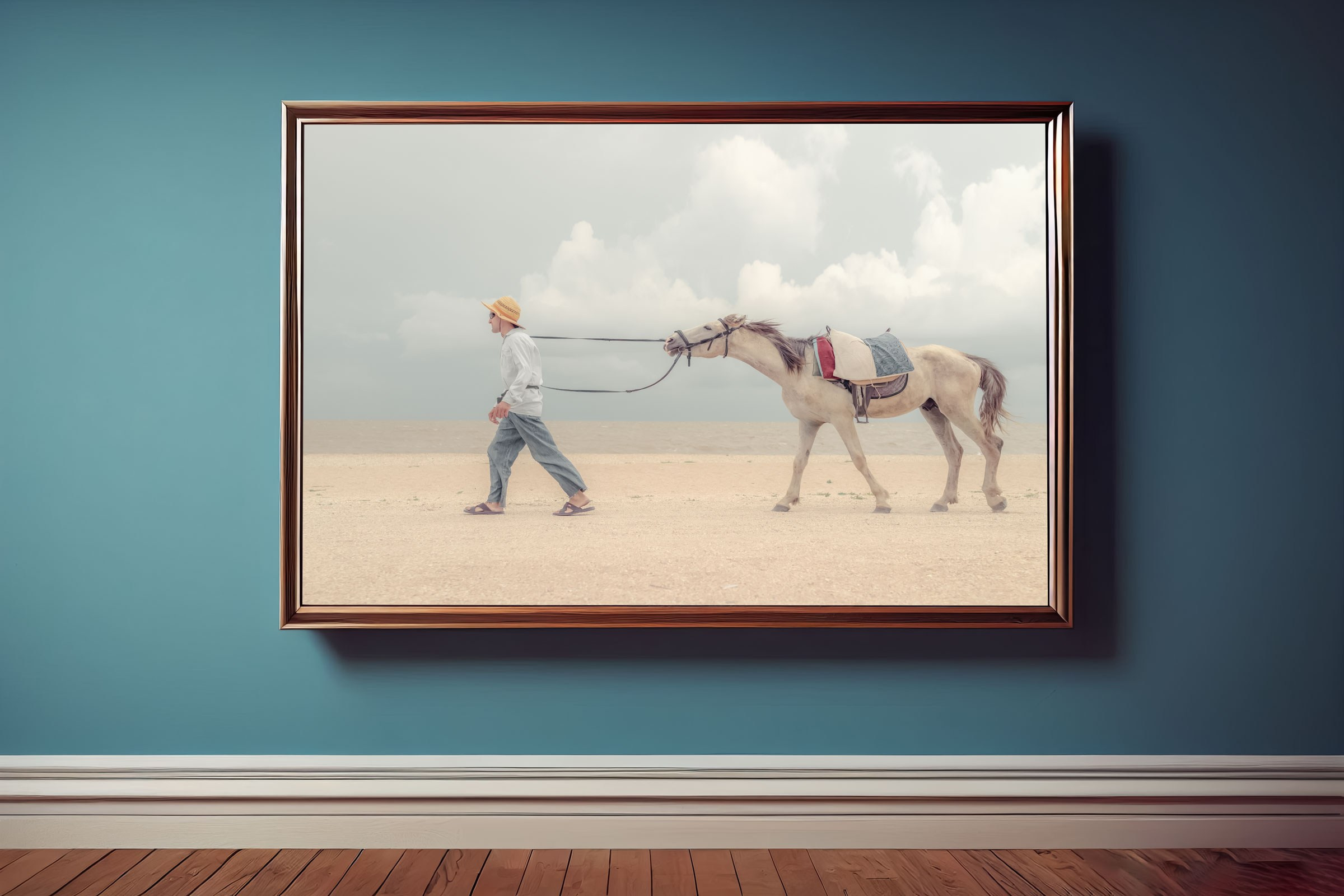 Картина странника с лошадью