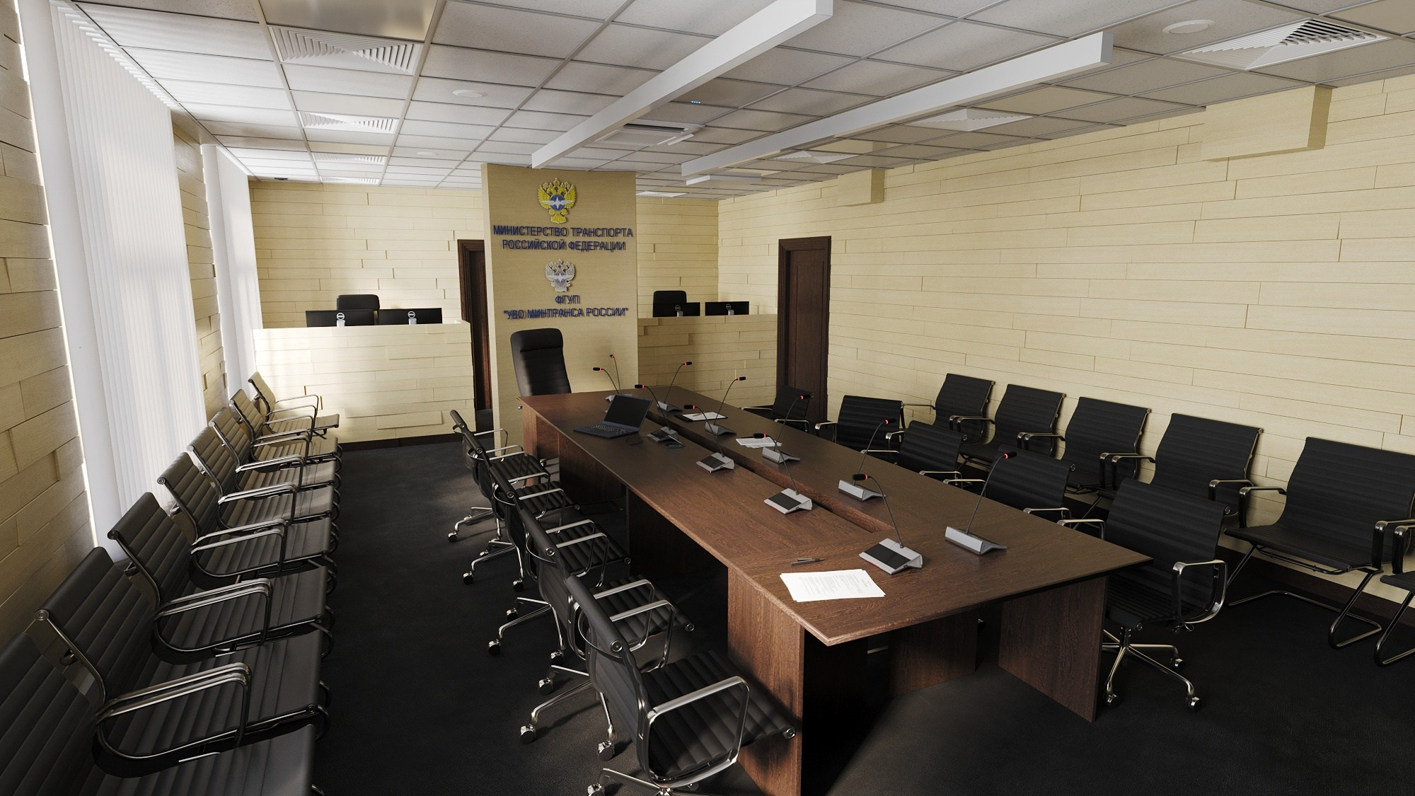 Офисное помещение в министерстве транспорта. Клиент UpInteriors. Евгений Пырков — 3d визуализатор интерьеров и экстерьеров России