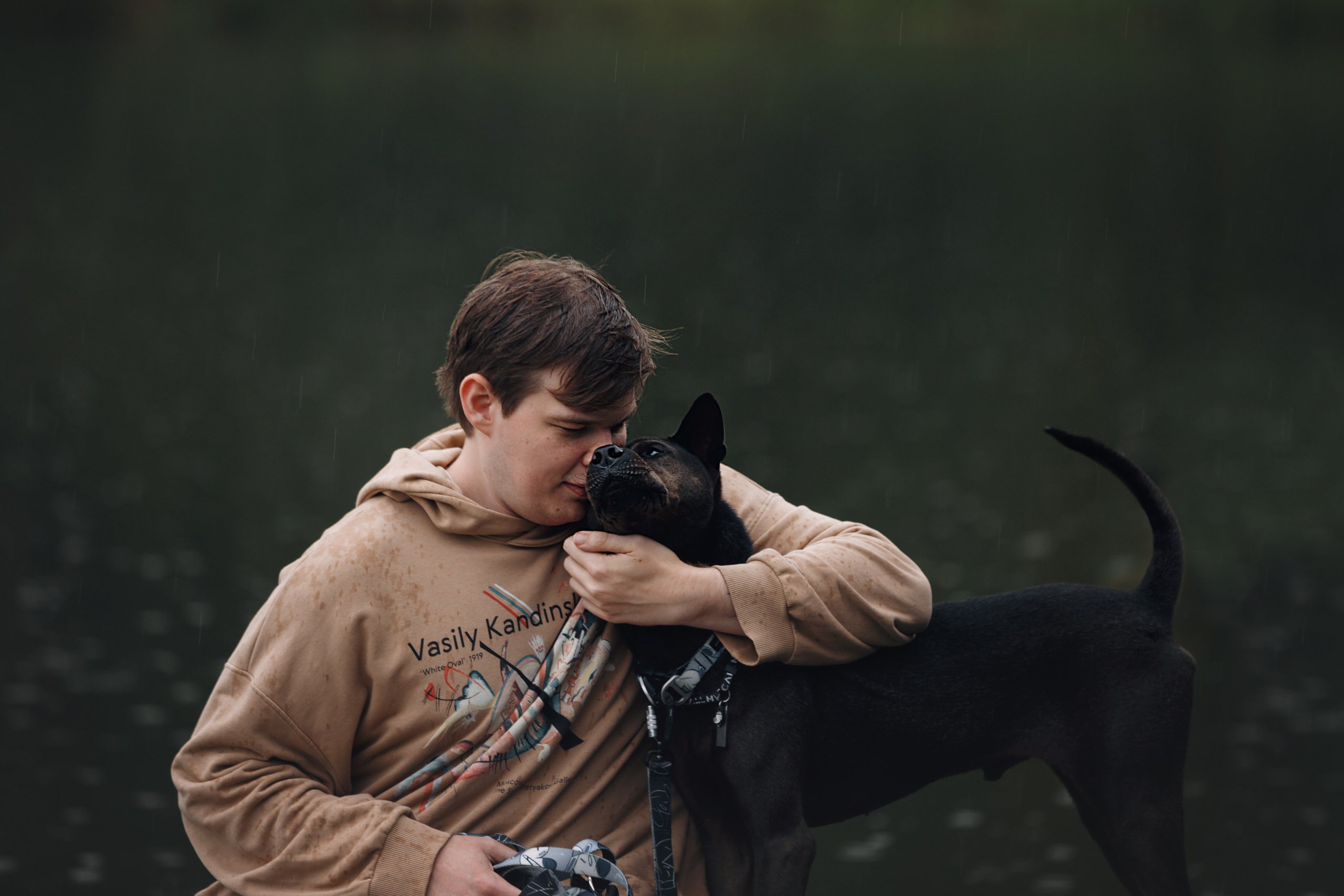 Рэкс, Лена и Вова в Мещерском. Фотограф анималист Кристина Карпова, Москва