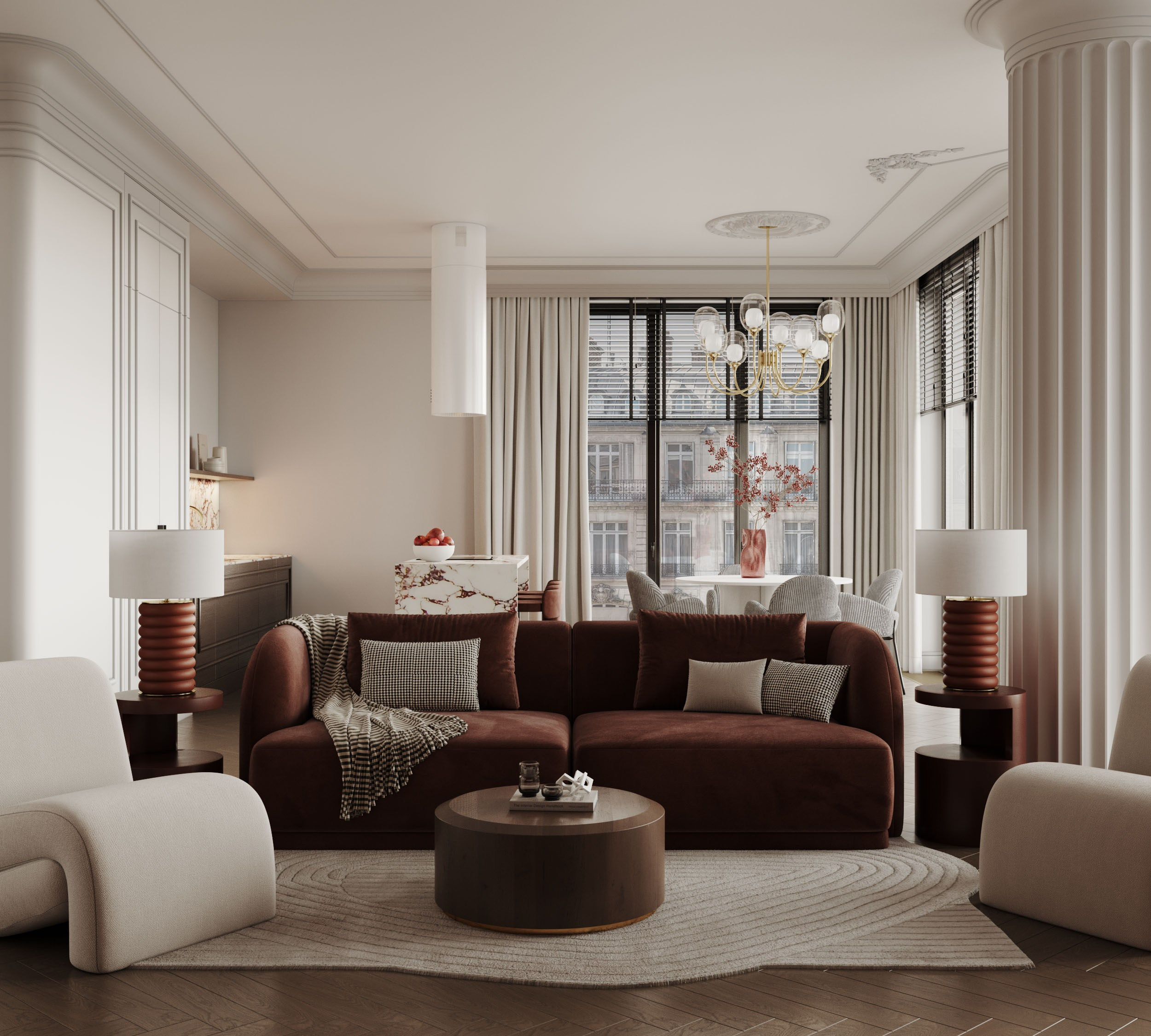 Работа по референсу. Интерьерная 3D Визуализация