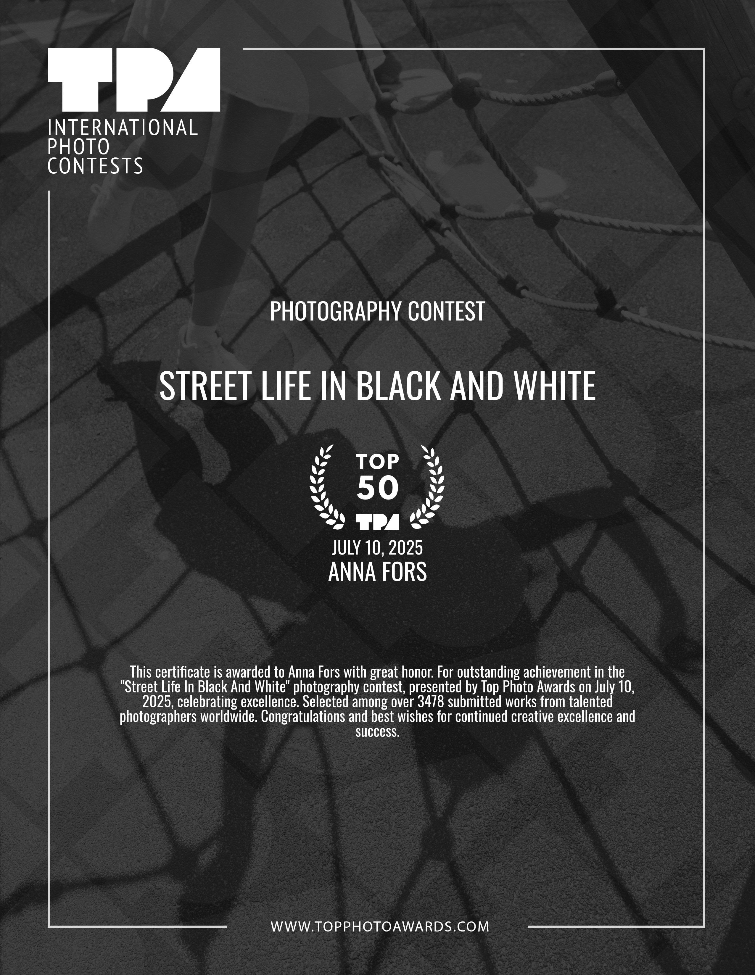 Награды фотохудожника Анны Форс — Победитель BICFP, TopPhotoAwards и финалист Liquida Grant. Арт-ню фотограф, Фотохудожник в Москве Анна Форс