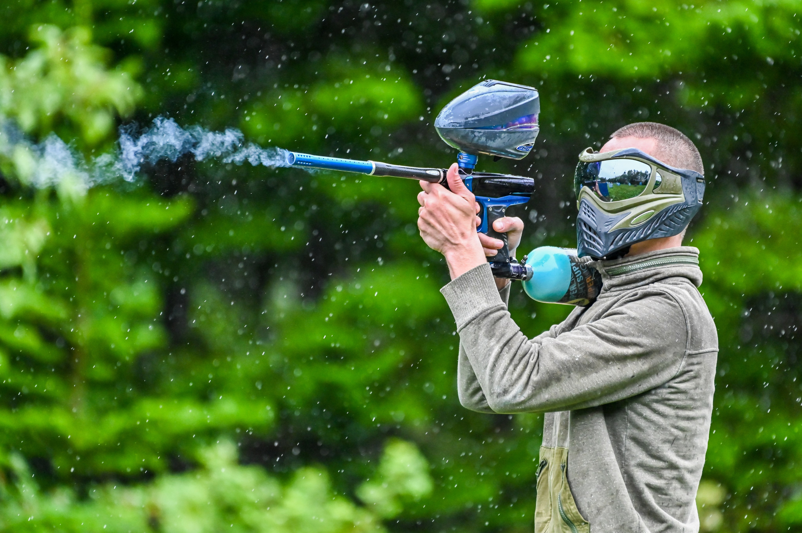 Пейнтбол в Дождь. Фоторепортажи Сахалина