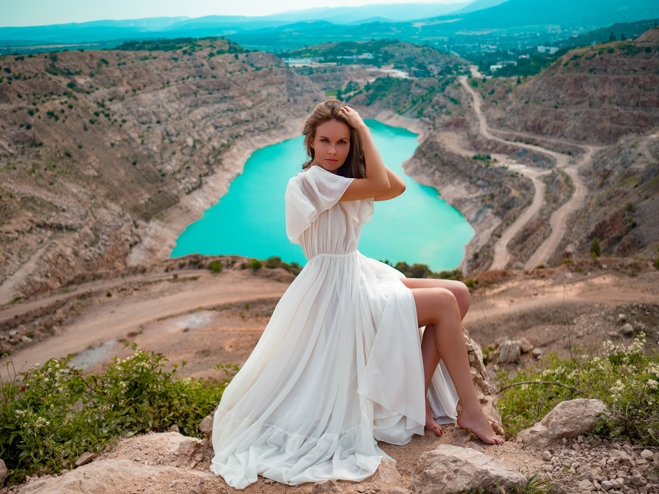 Белое платье для фотосессий. Фотограф в Крыму Лебедева Александра