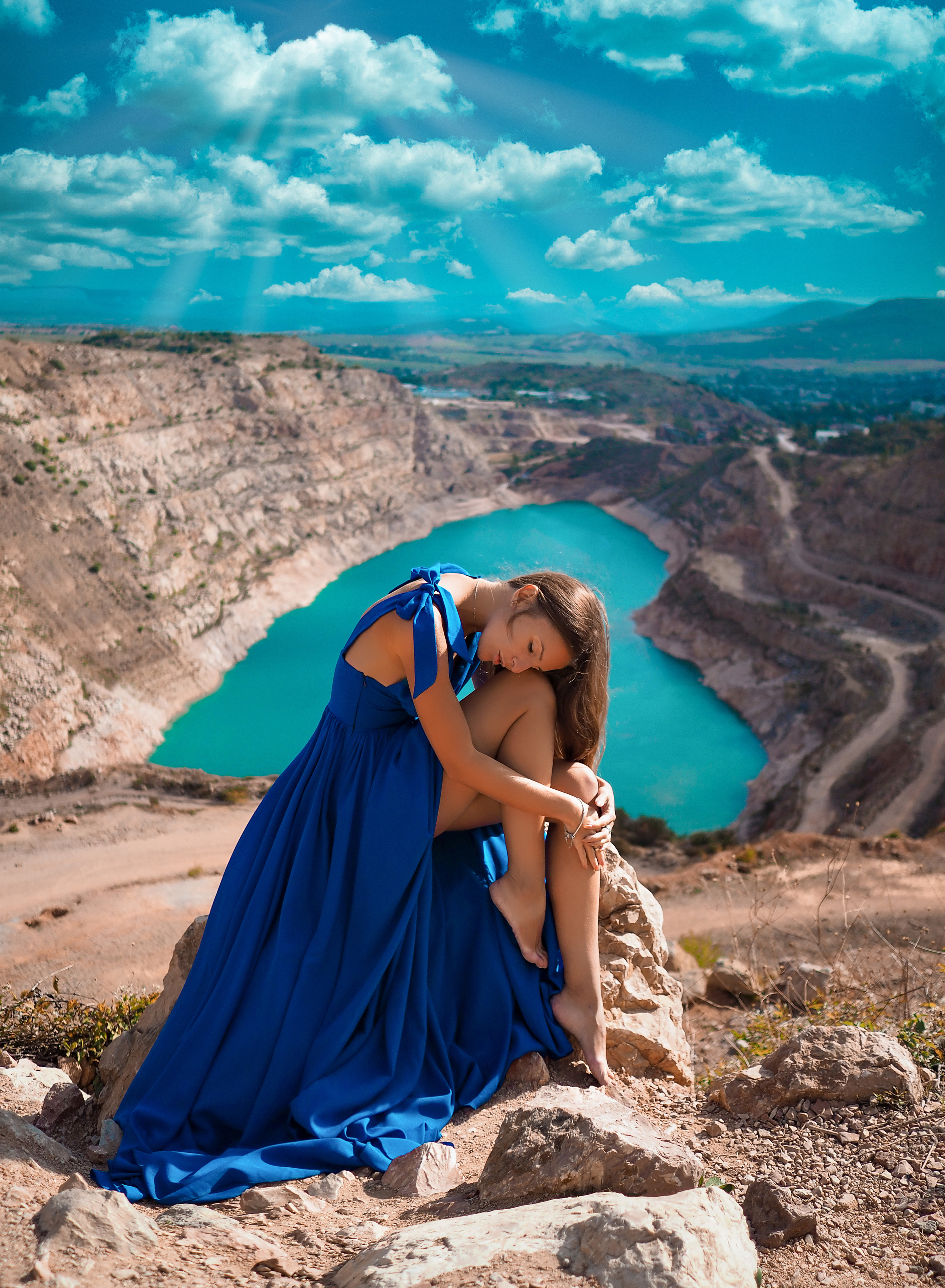 Синее платье для фотосессий. Фотограф в Крыму Лебедева Александра