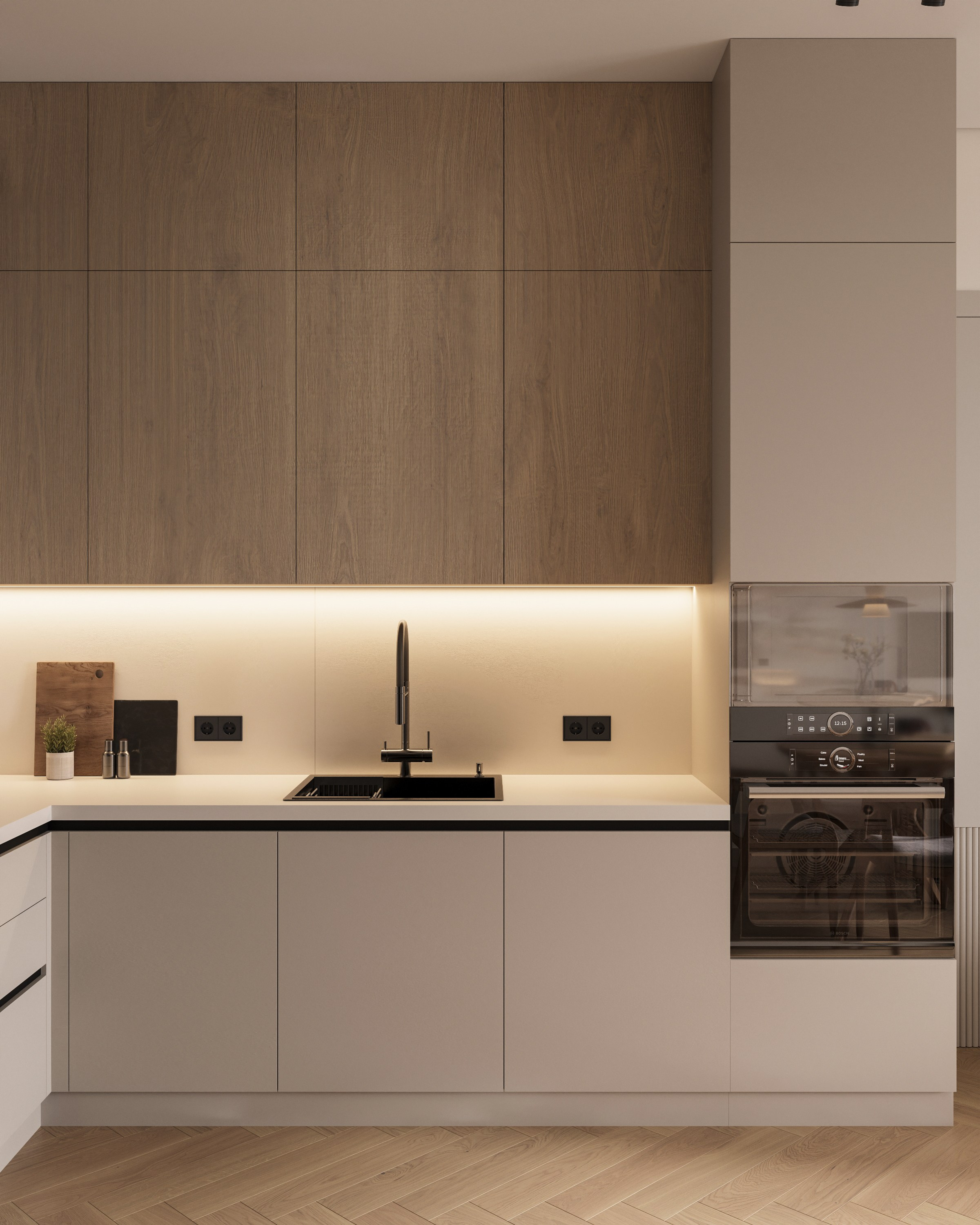 ЖК «Black River» | Living room. 3D визуализация интерьеров — Ирина